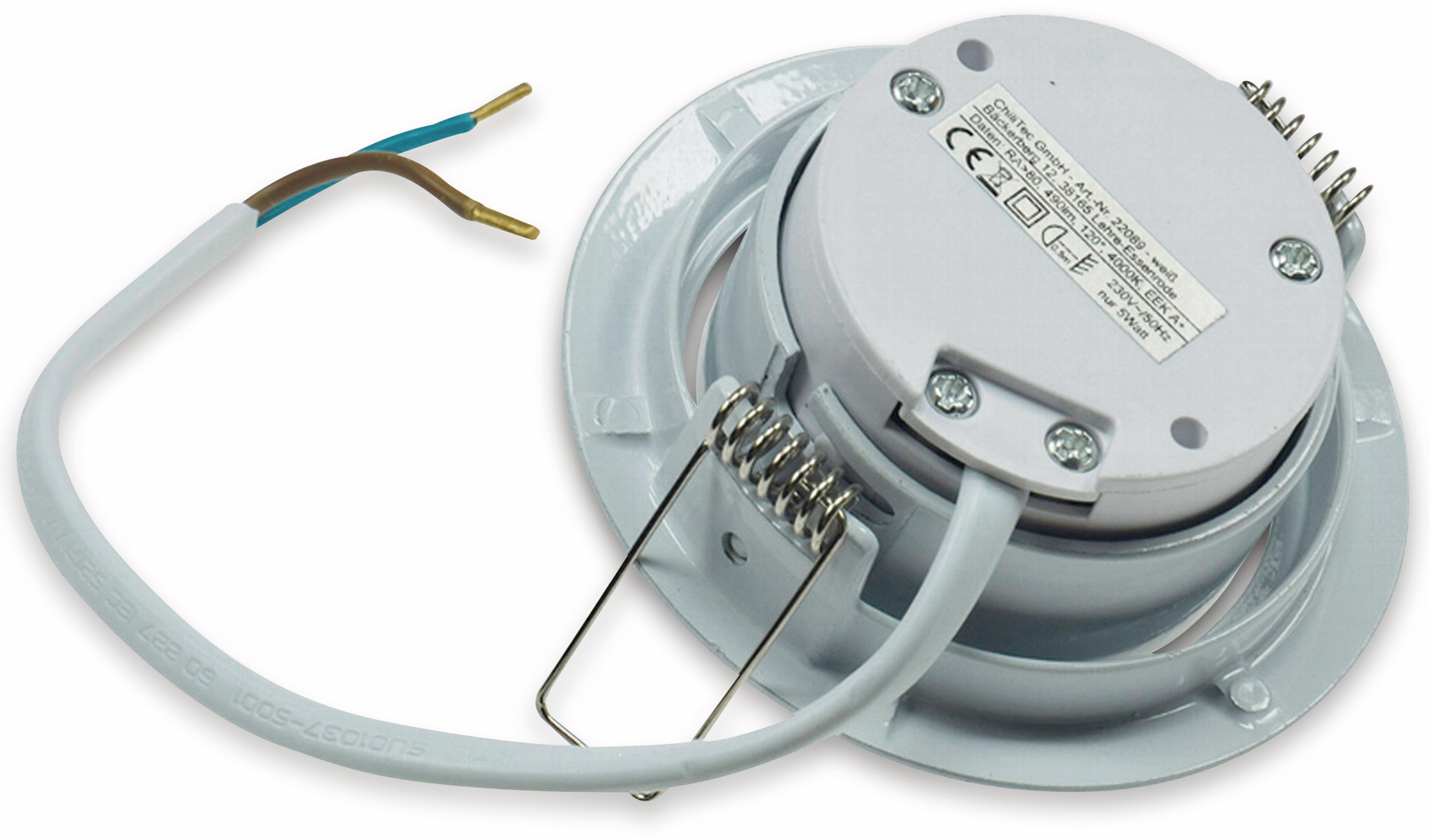 CHILITEC LED-Einbauleuchte "Flat-32" EEK F, 5 W, 420 lm, 2900 K, weiß, dimmbar