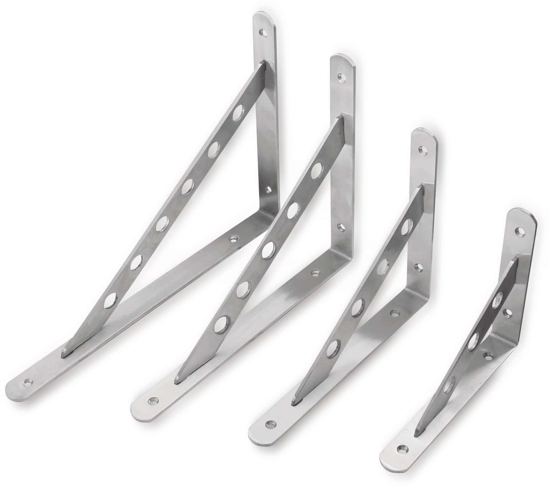 Regalwinkel, Regalträger, 250x155x20 mm, Edelstahl, 2 Stück Regalwinkel, Regalträger, 250x155x20 mm, Edelstahl, 2 Stück