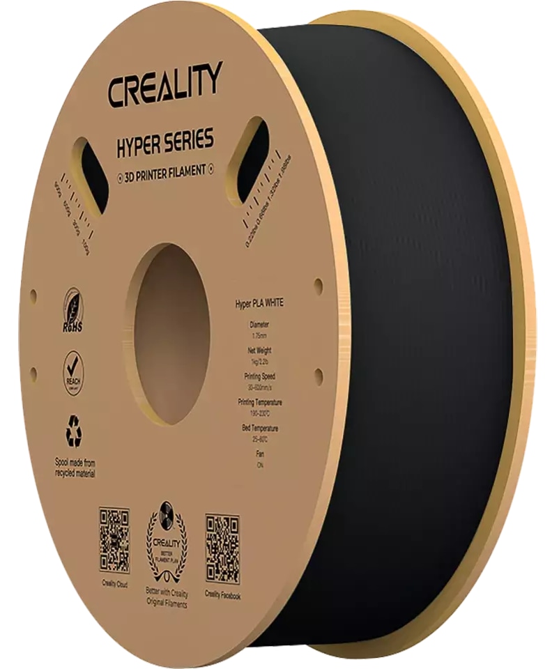CREALITY 3D Filament PLA, 1 kg, schwarz, 1,75 mm