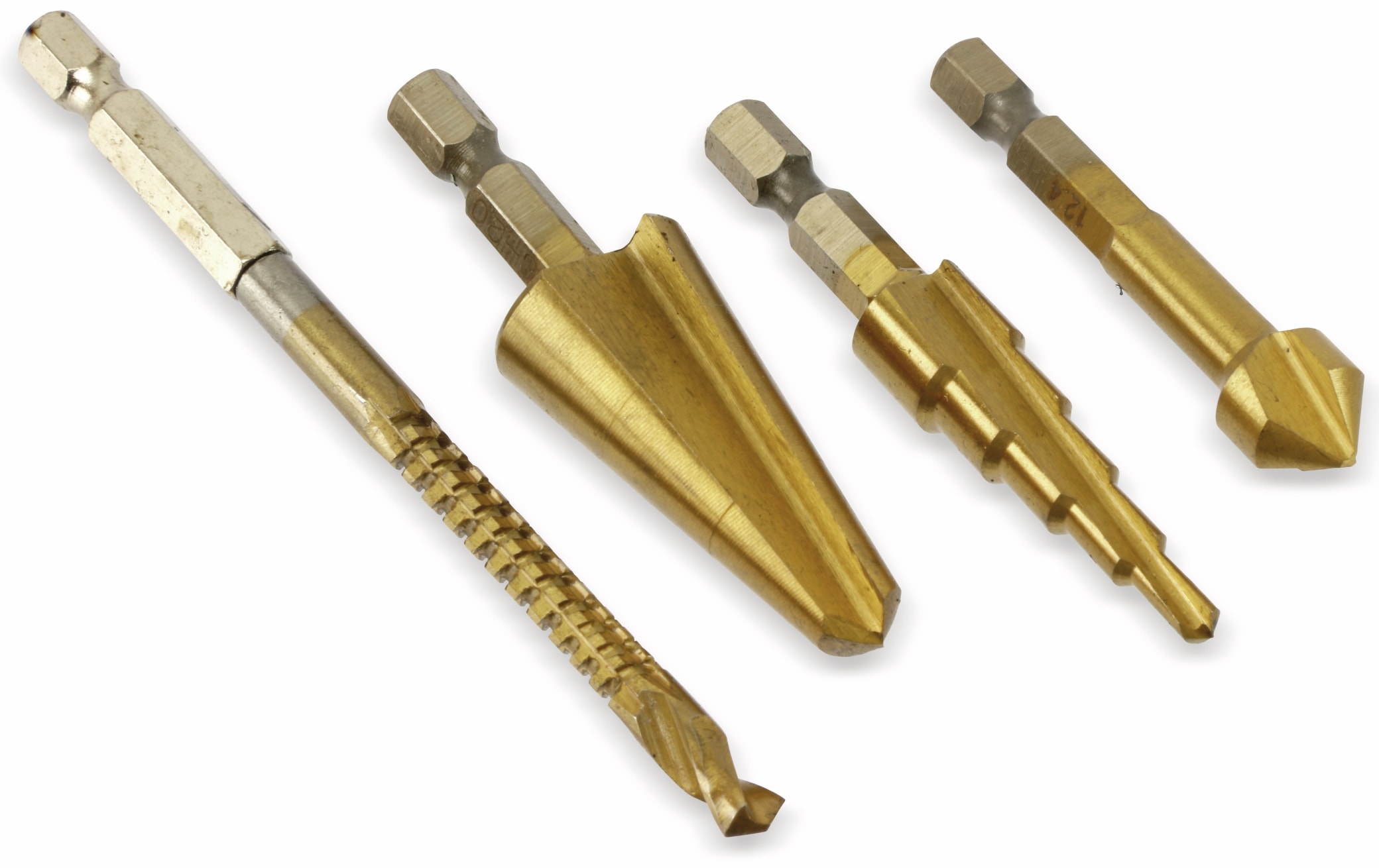 MASTERPROOF Multifunktions-Bohrer Satz 4 teilig, in Metallbox