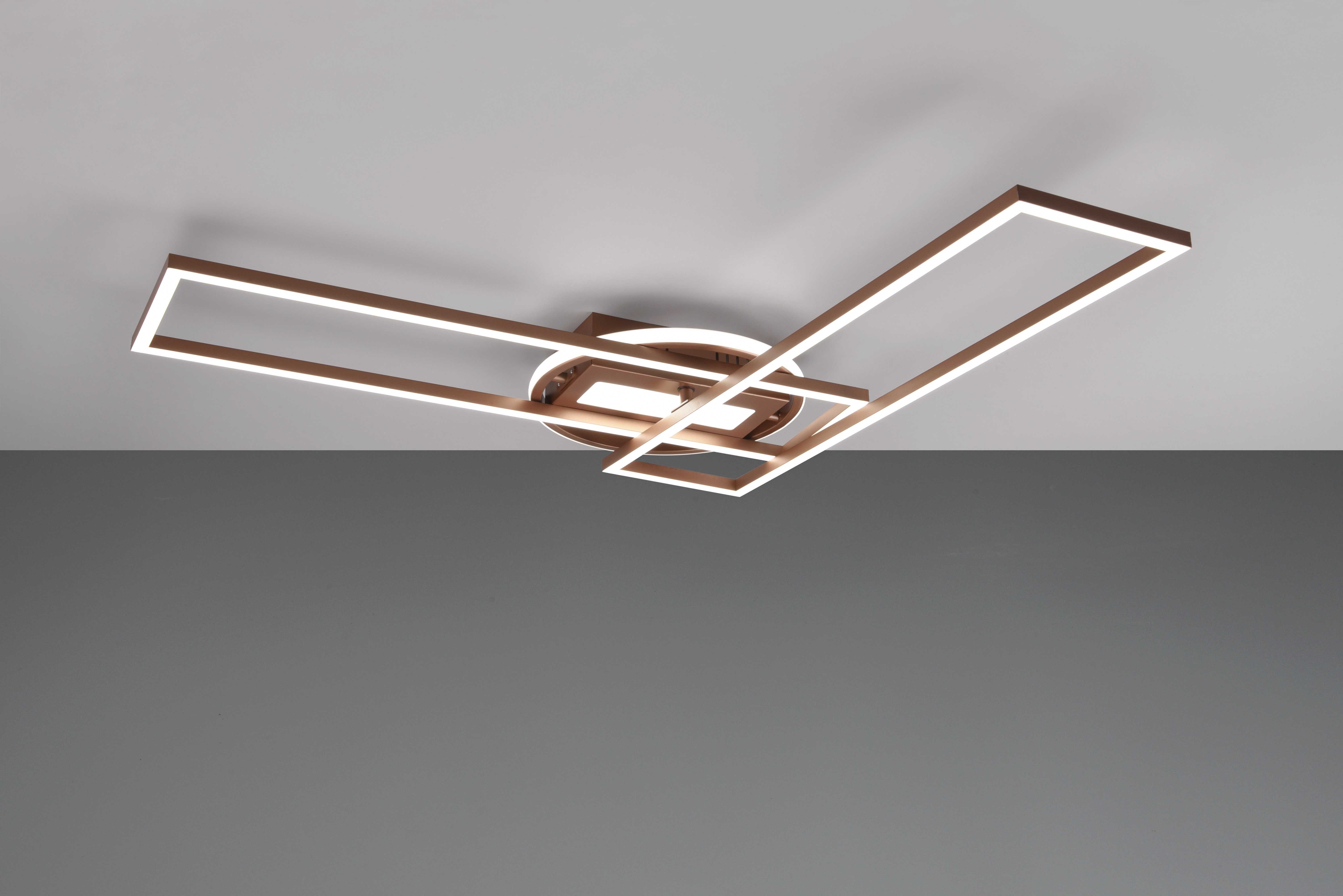 REALITY LED-Deckenleuchte Twister R67183165 coffee, 30 W, 4500 lm, CCT
