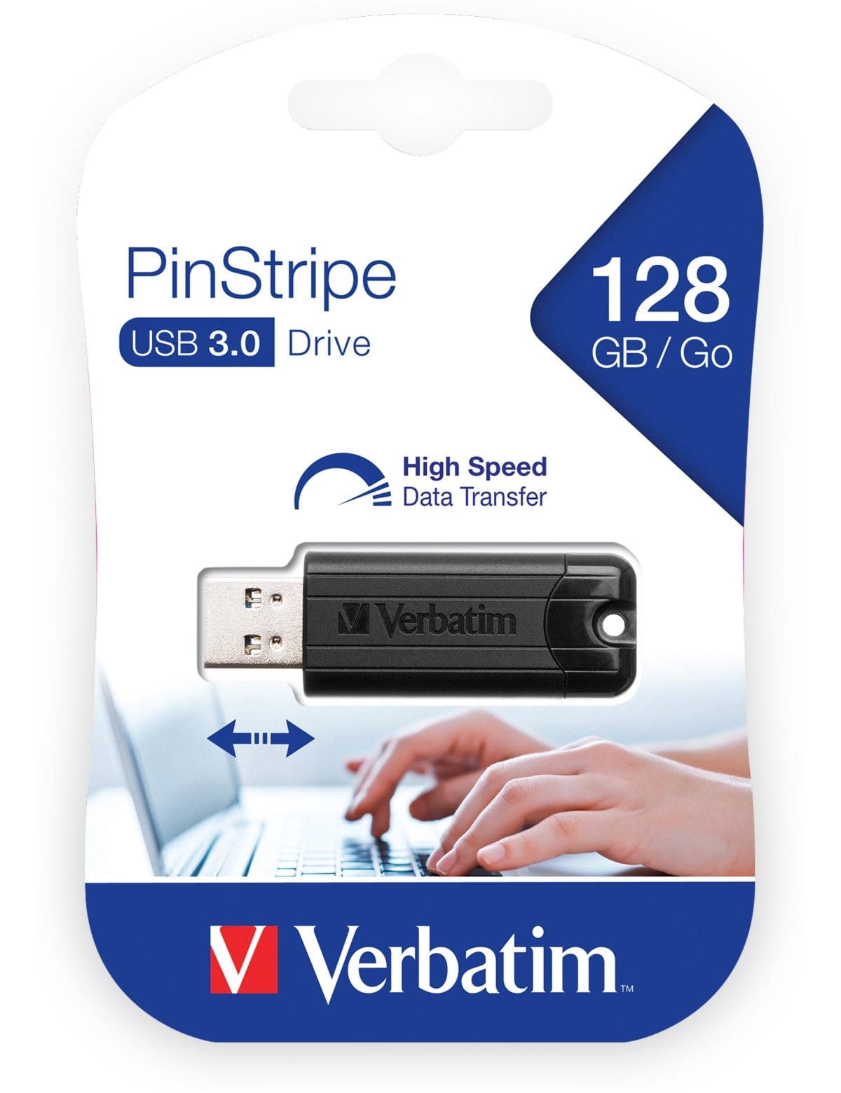 VERBATIM USB3.0 Stick PinStripe, 128 GB