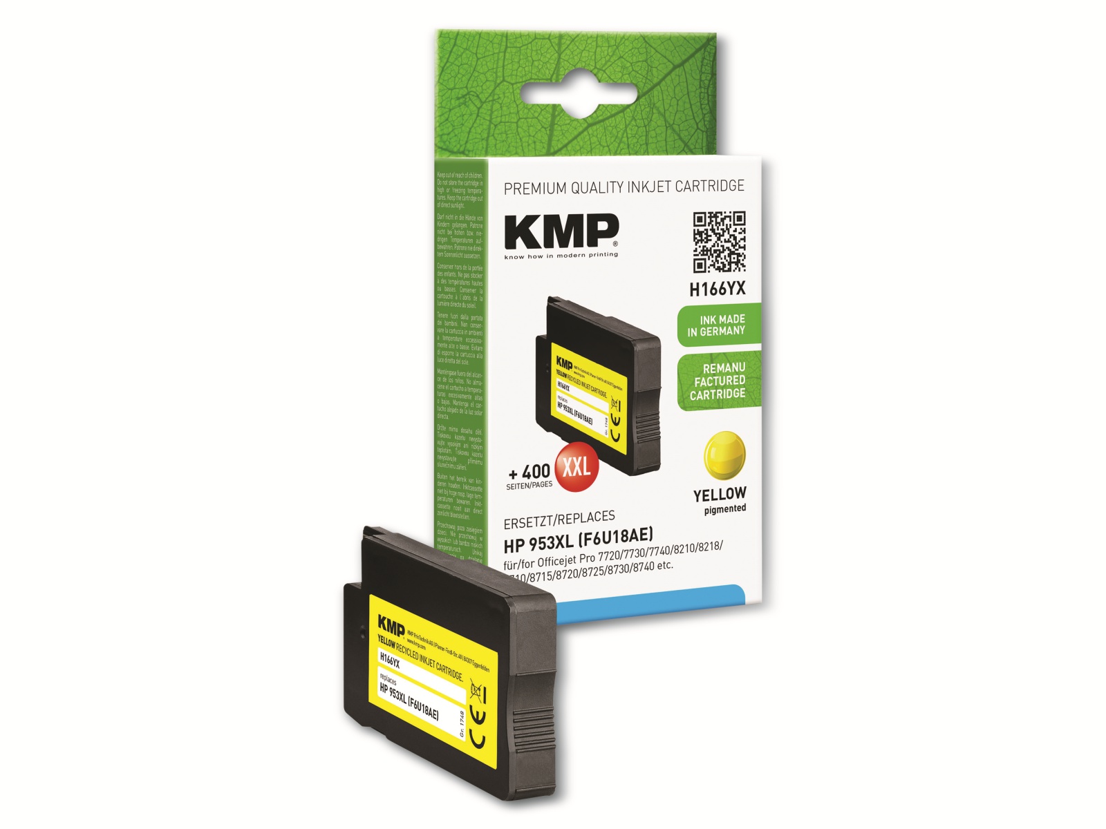 KMP Tintenpatrone H166YX, gelb