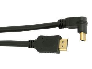 S-IMPULS HDMI-Kabel, HIGH SPEED with ETHERNET, 1x 90°, 1 m, schwarz