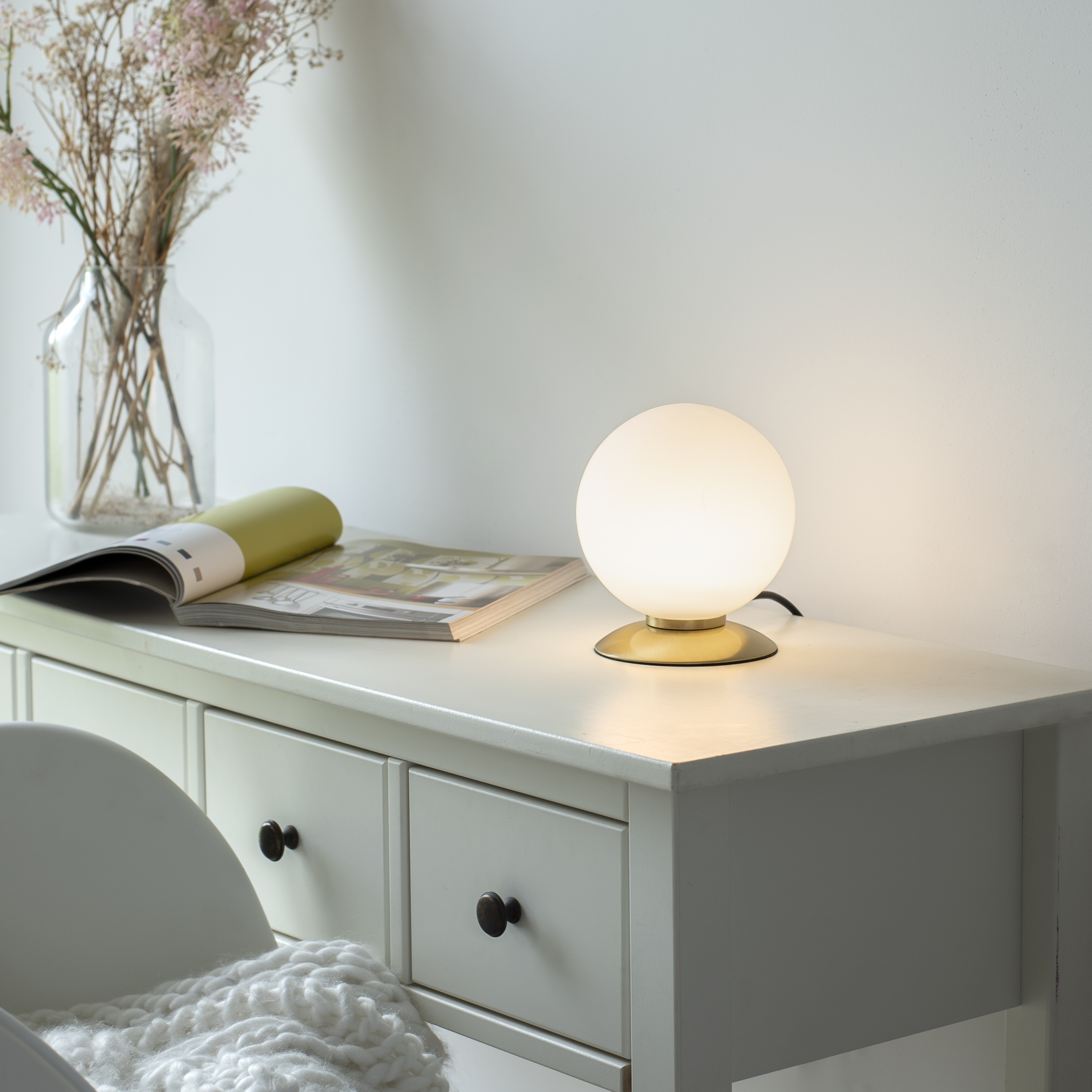 PAUL NEUHAUS LED-Tischleuchte 4013-60 messsing, G9, 3 W, 235 lm, 3000 K