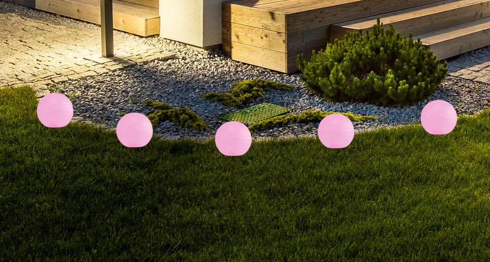 Solar LED-Gartenleuchten, RGB, IP44, 7,75 m Solar LED-Gartenleuchten, RGB, IP44, 7,75 m