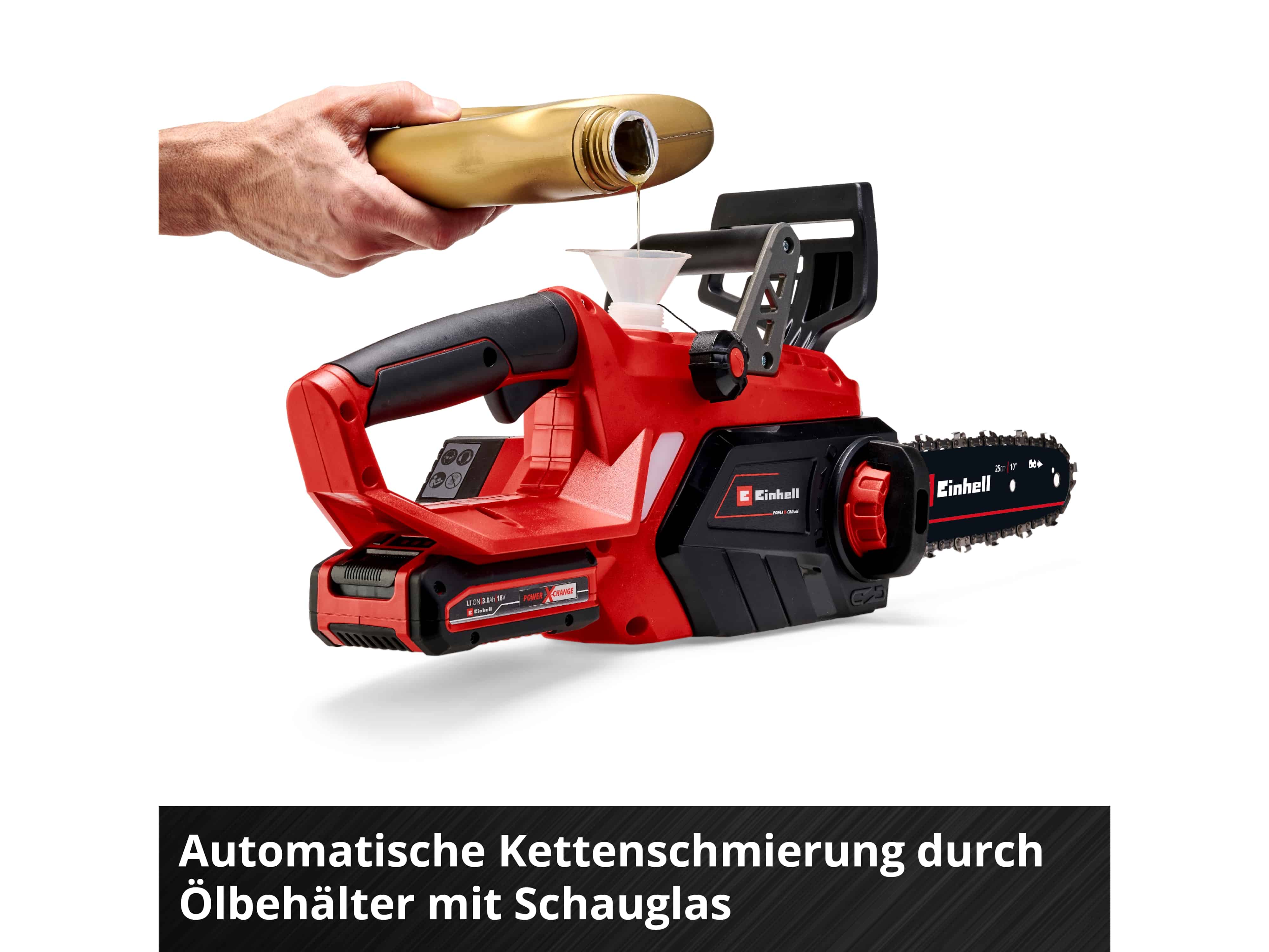 EINHELL Akku-Kettensäge 4501760, GE-LC 18 Li Kit, 3 Ah