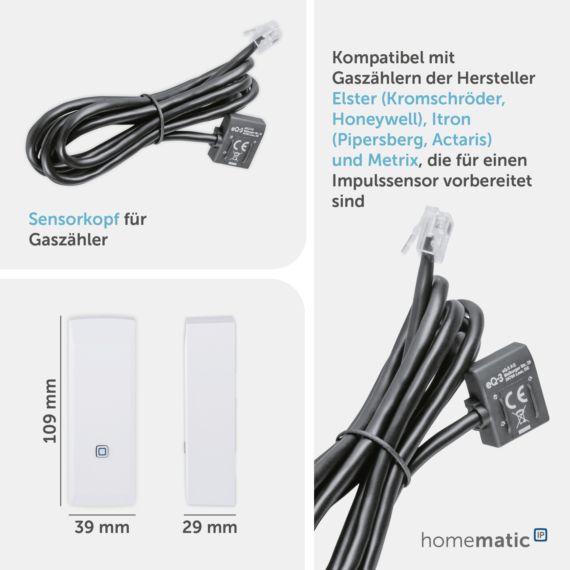HOMEMATIC IP Schnittstelle für Gaszähler HOMEMATIC IP Schnittstelle für Gaszähler