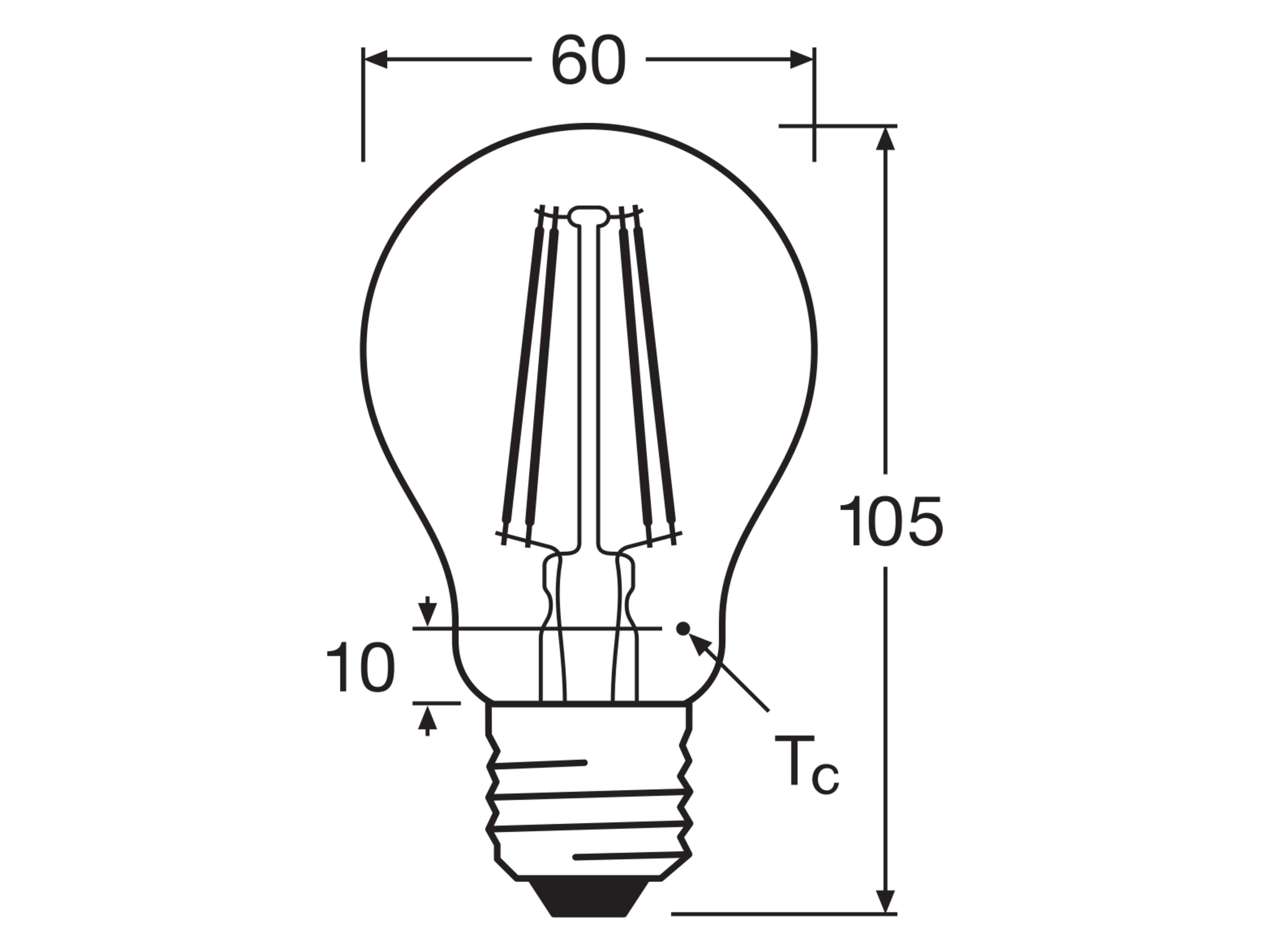 OSRAM Led-Lampe, E27, 6,5W, 6500K, EEK: E, 806lm, Tageslichtweiß