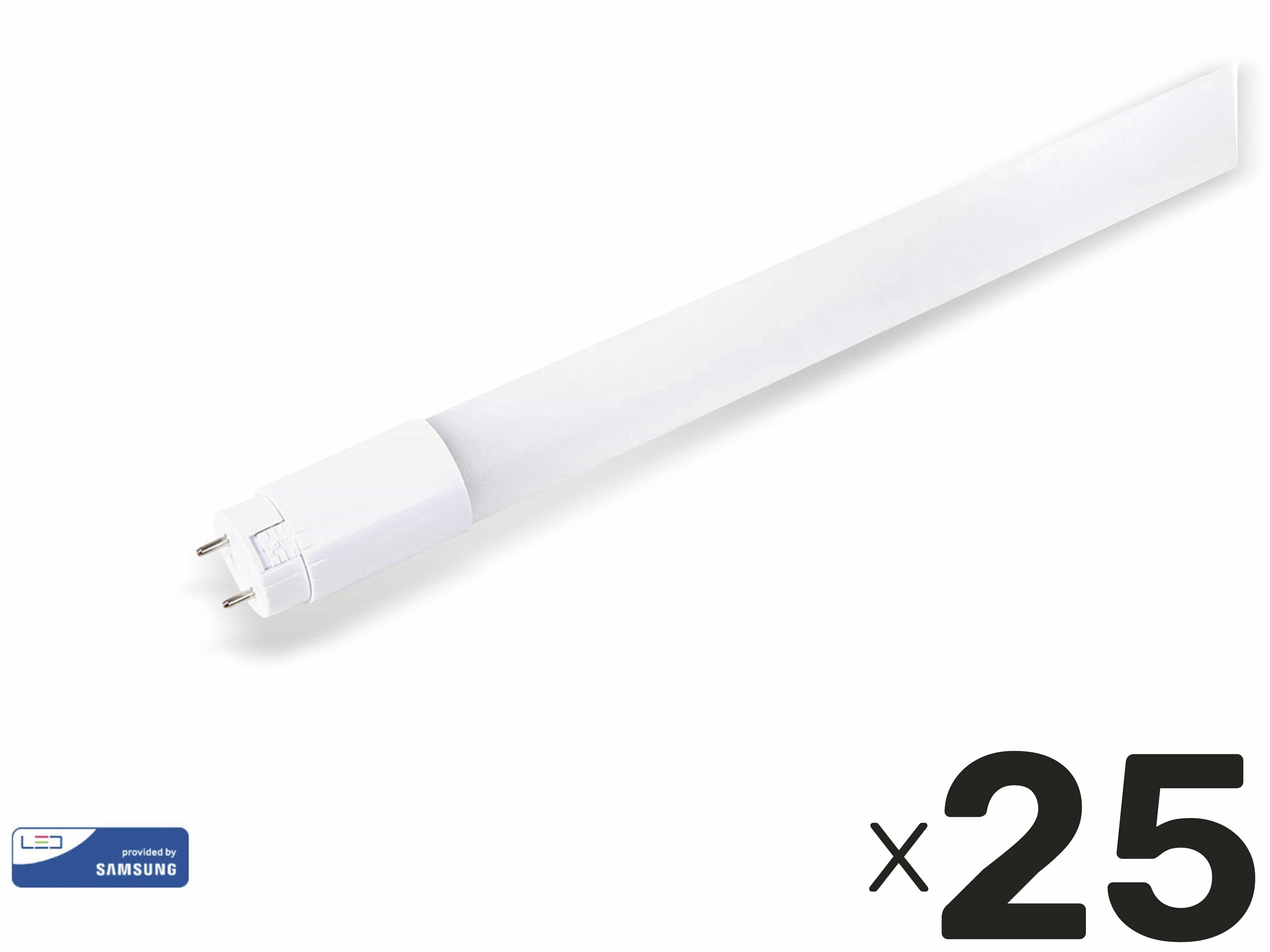 V-TAC LED-Röhre VT-152, HIGH LUMEN, EEK: E, 22 W, 3000 lm, G13, 4000 K, 150 cm, 25 Stück V-TAC LED-Röhre VT-152, HIGH LUMEN, EEK: E, 22 W, 3000 lm, G13, 4000 K, 150 cm, 25 Stück