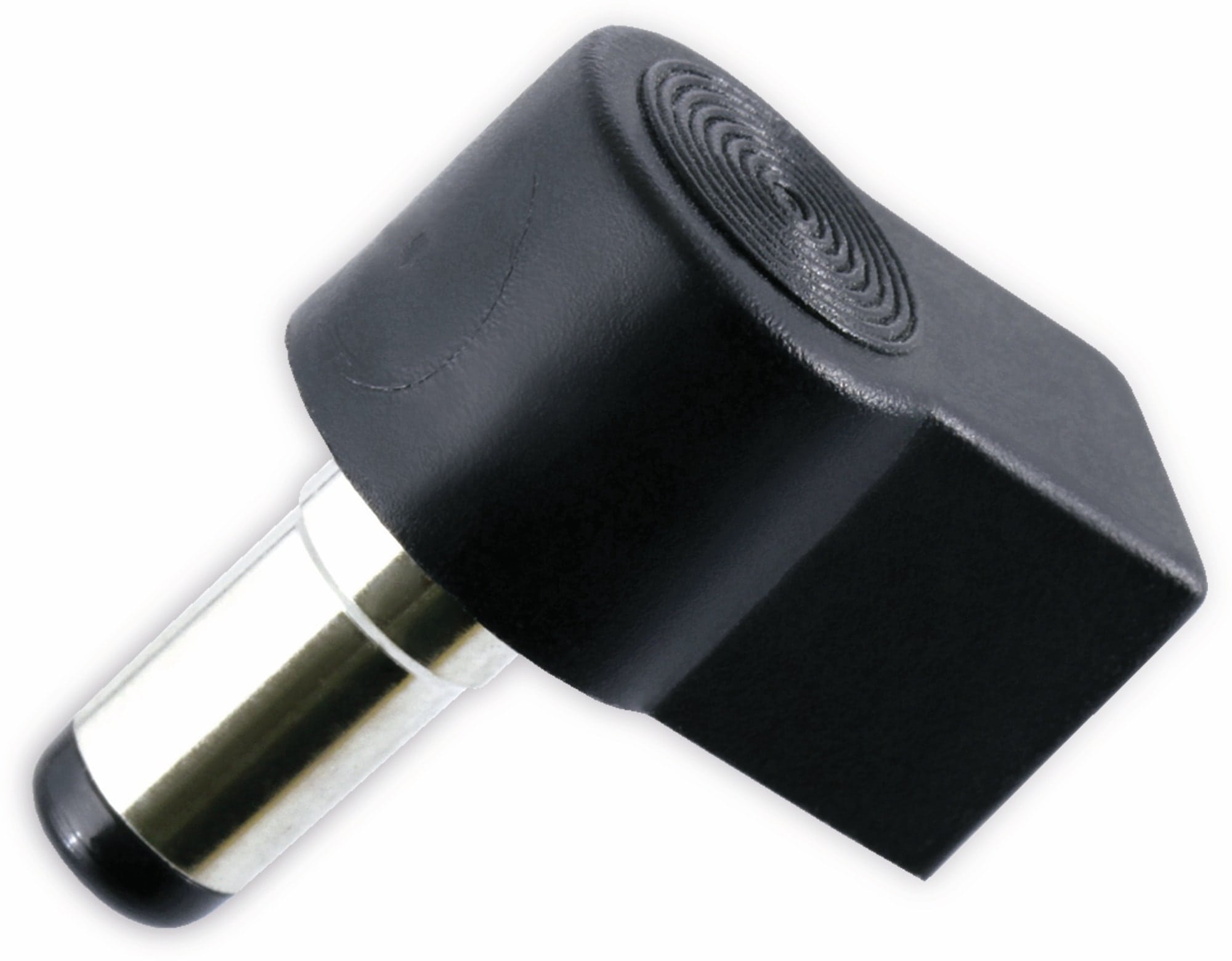 Hohlstecker, Ø 2,1 mm, 9 mm, abgewinkelt Hohlstecker, Ø 2,1 mm, 9 mm, abgewinkelt