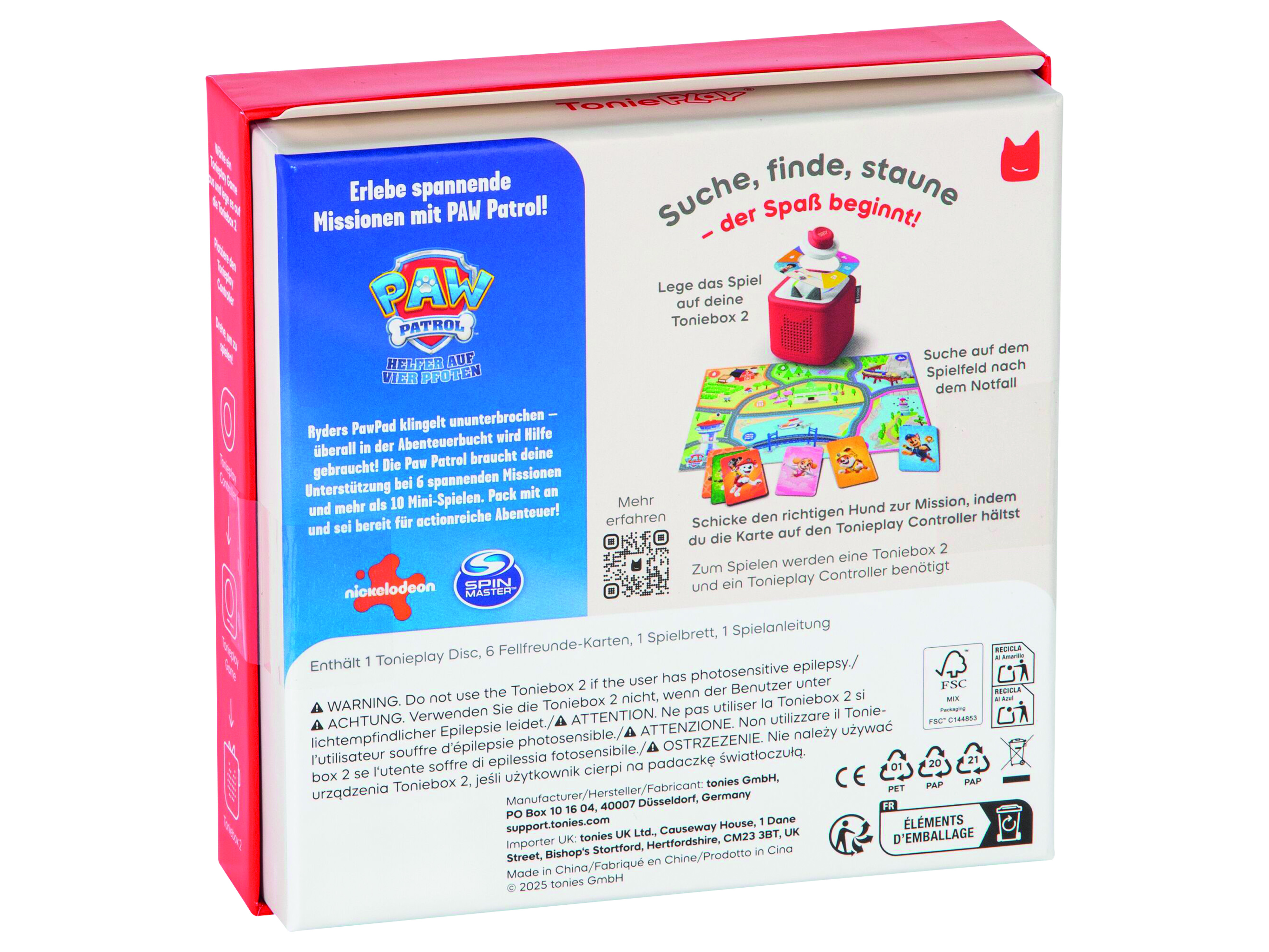 TONIES Toniebox 2 Starter-Set, Rot, ab 1 Jahr, Bluetooth