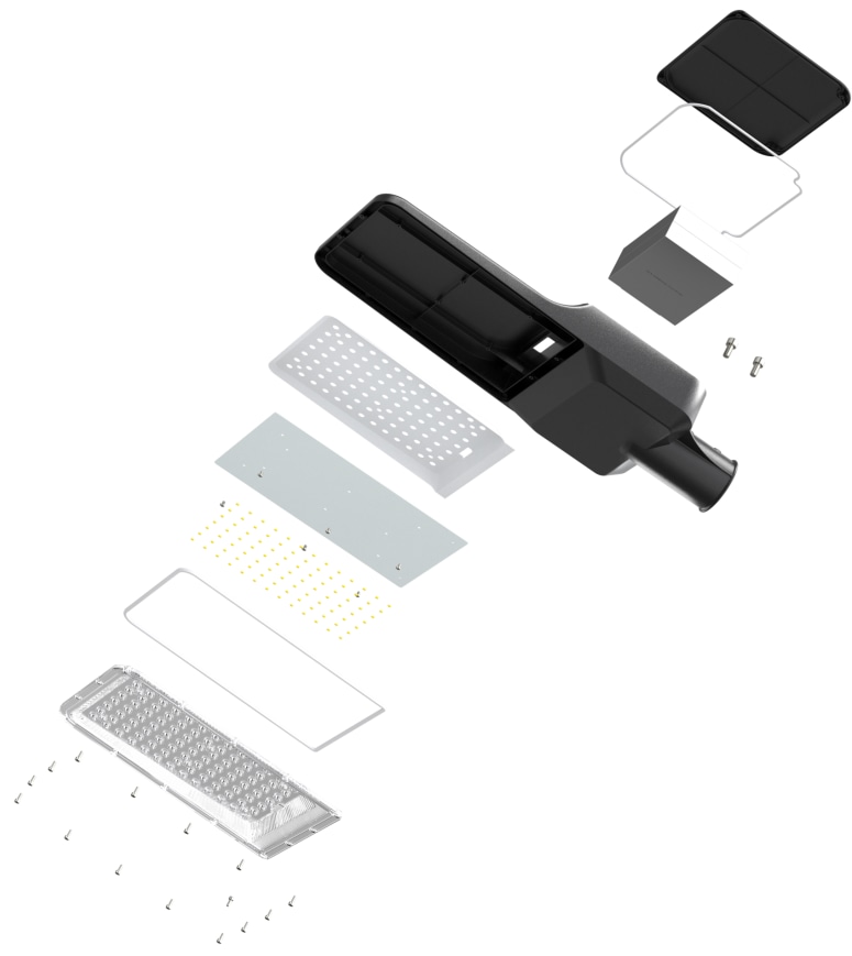 ENOVALITE Solar LED-Straßenleuchte-PRO, 400 W, 5200 lm, 6500 K ENOVALITE Solar LED-Straßenleuchte-PRO, 400 W, 5200 lm, 6500 K