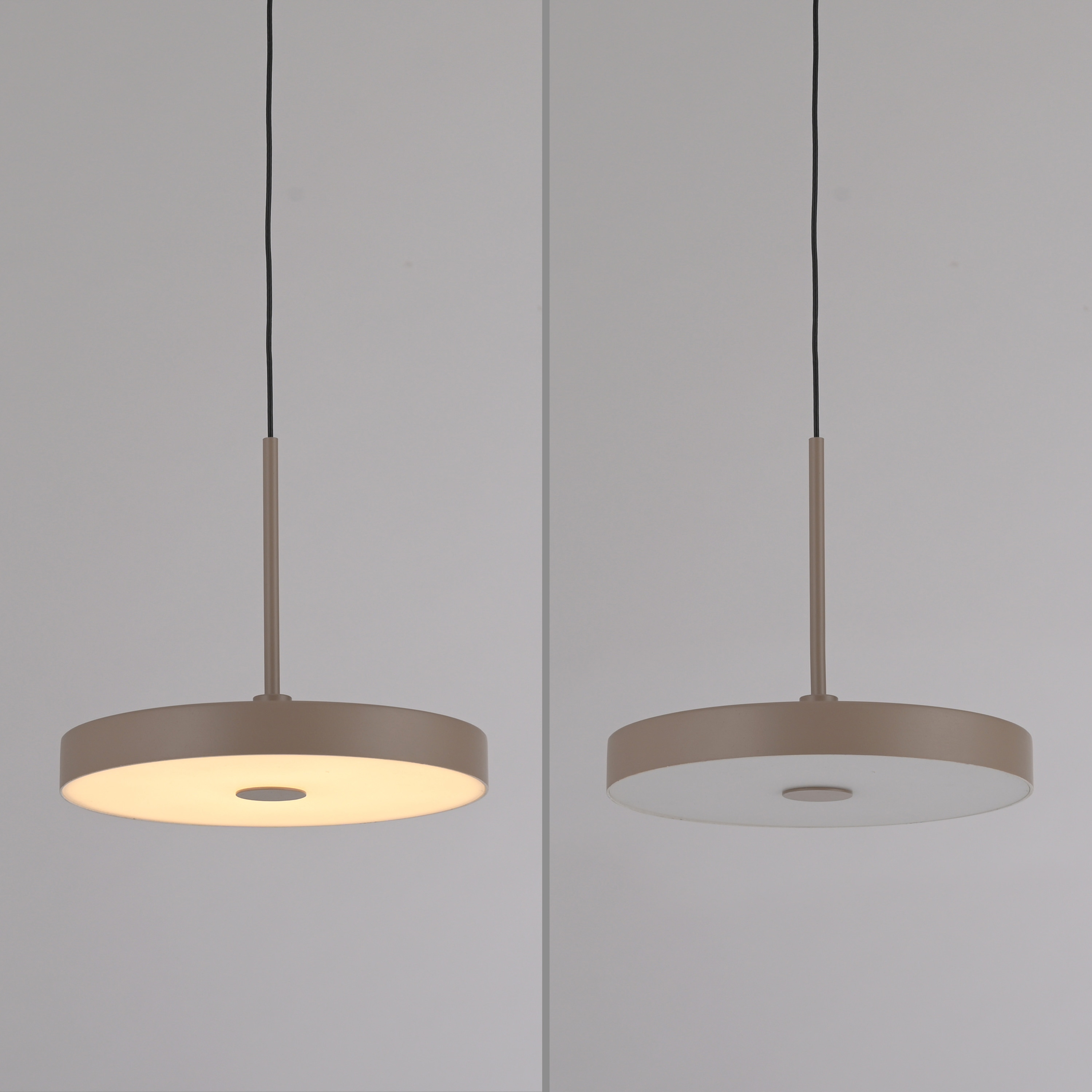 JUST LIGHT LED-Pendelleuchte 13140-39, 6,8W, 3000K, 790lm, warmweiß, IP20, sand