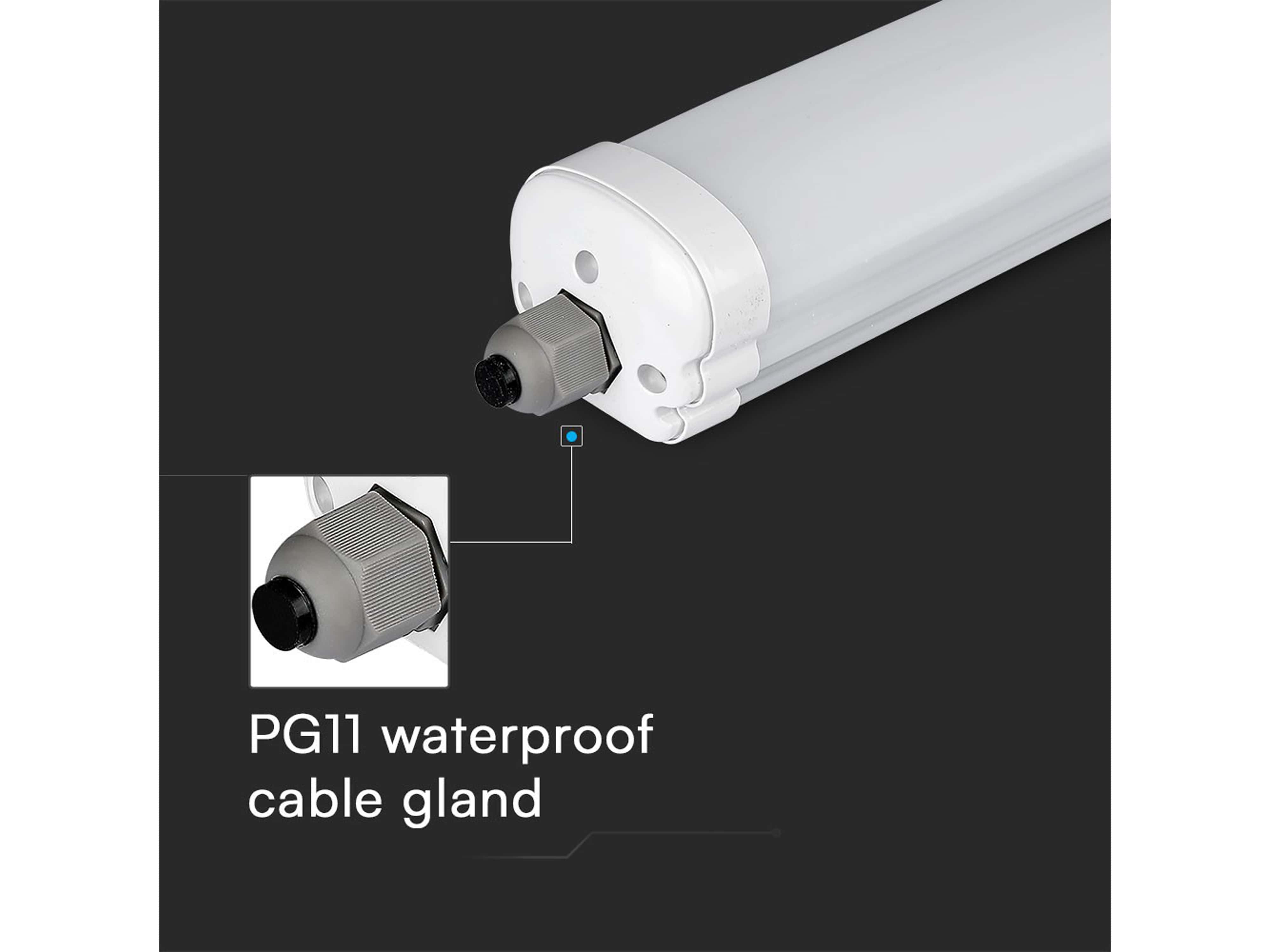 V-TAC LED-Feuchtraumleuchte VT-1249S, EEK: E, 36W, 4320lm, 6500K, 1200mm