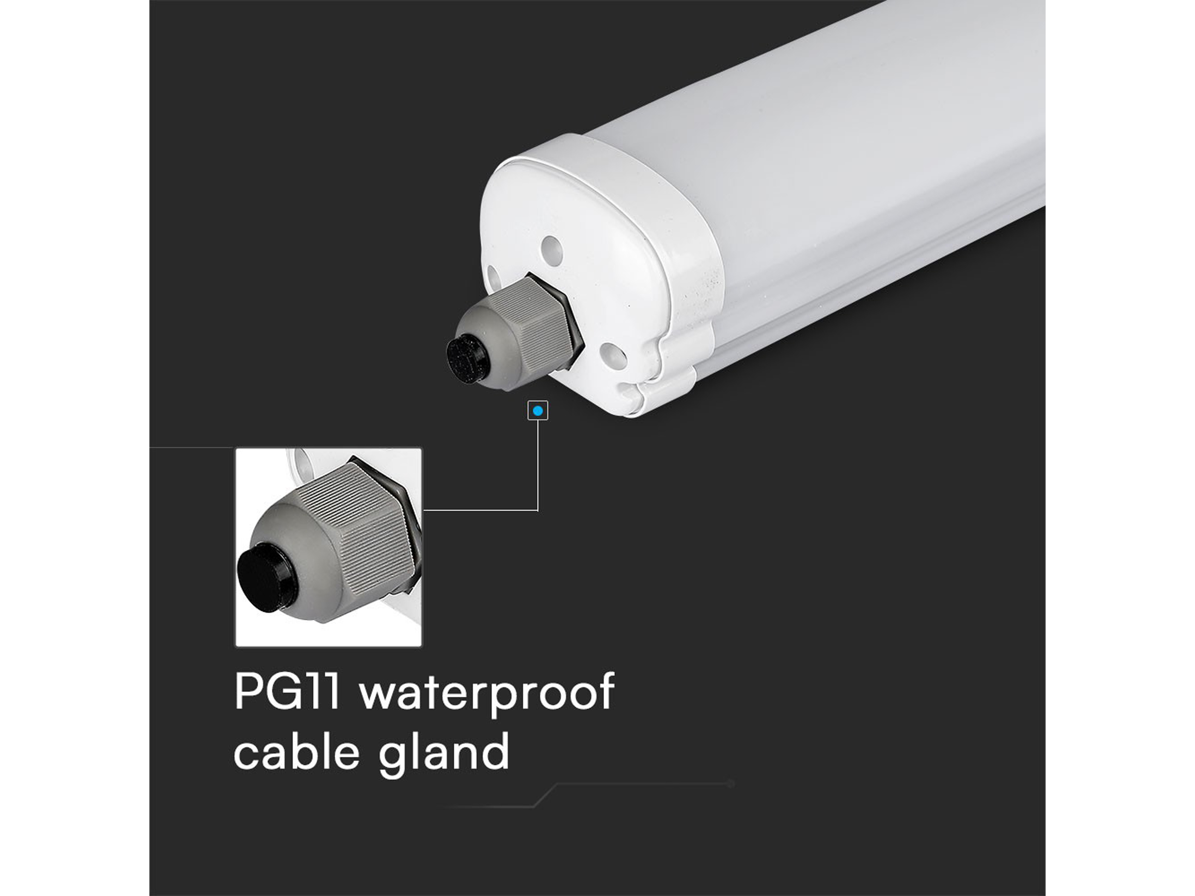 V-TAC LED-Feuchtraumleuchte VT-1249S, EEK: E, 36W, 4320lm, 6500K, 1200mm V-TAC LED-Feuchtraumleuchte VT-1249S, EEK: E, 36W, 4320lm, 6500K, 1200mm