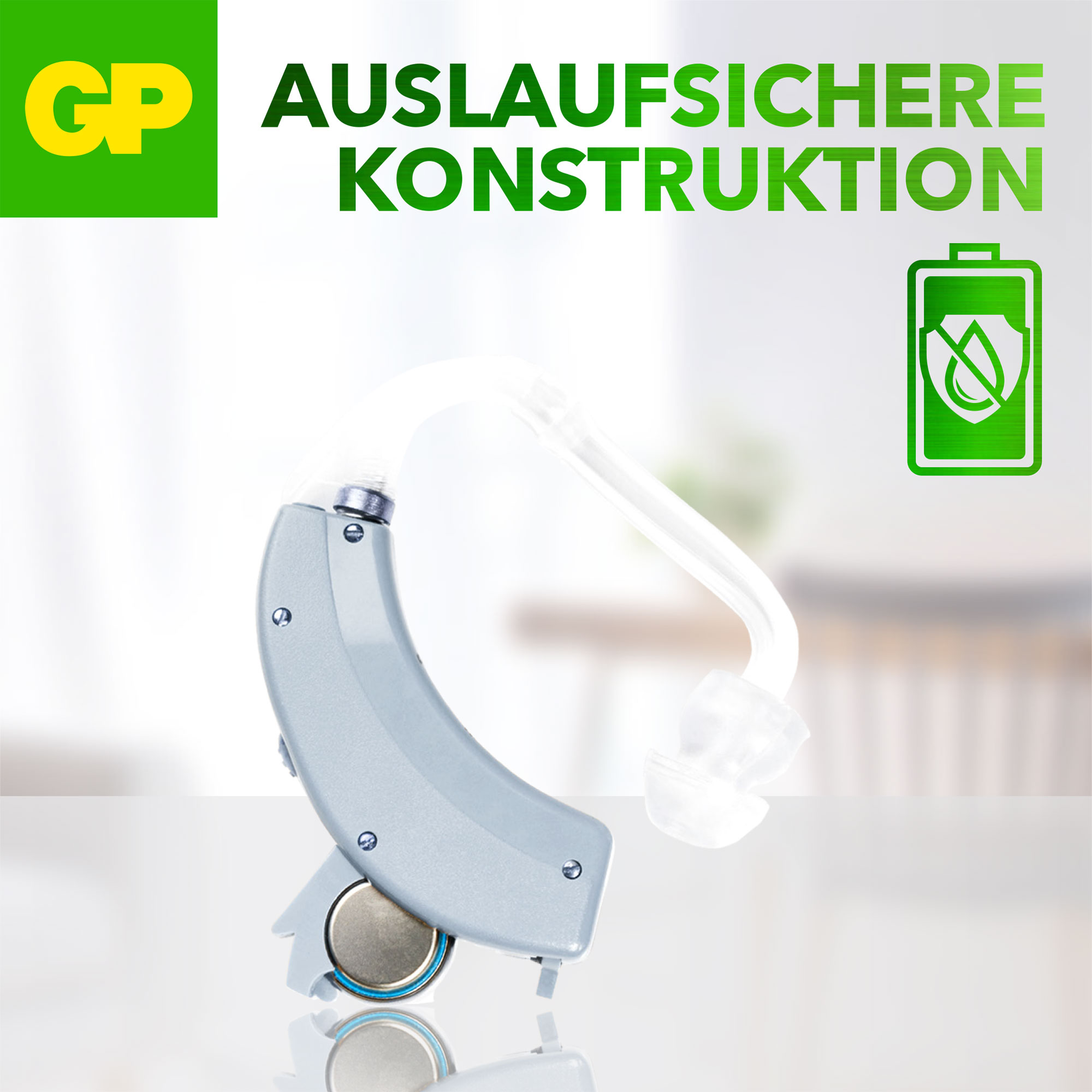 GP ZA675 , Hörgeräte Batterie, PR 44, 6 Stück