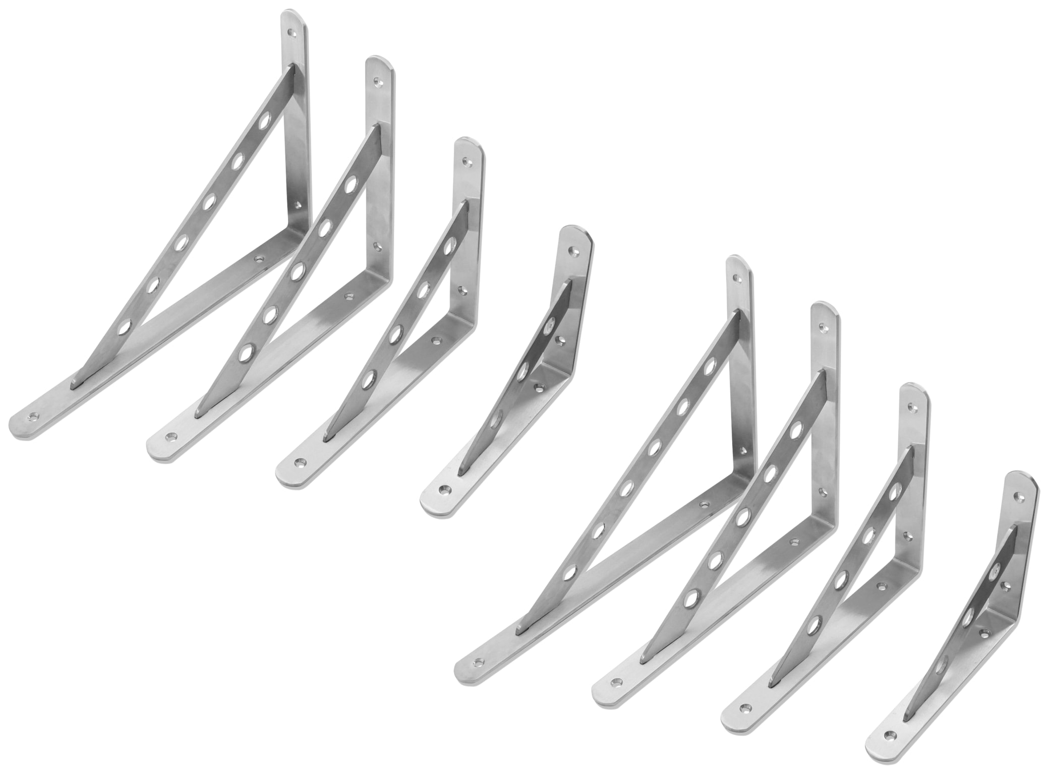 Regalwinkel, Regalträger, 250x150x25 mm, Edelstahl, 2 Stück Regalwinkel, Regalträger, 250x150x25 mm, Edelstahl, 2 Stück