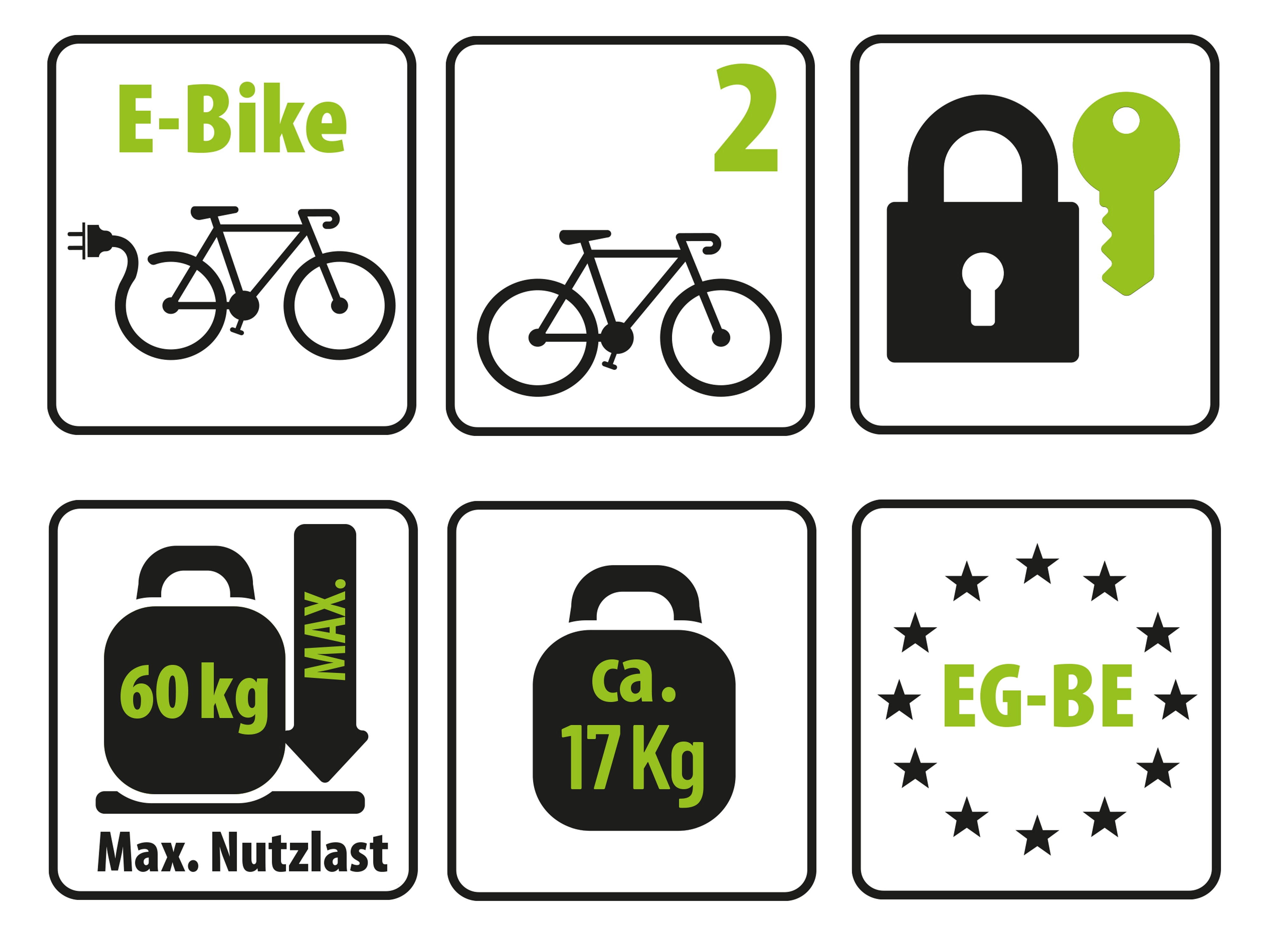 EUFAB Fahrradträger PREMIUM PLUS 2, 11523, für 2 Fahrräder