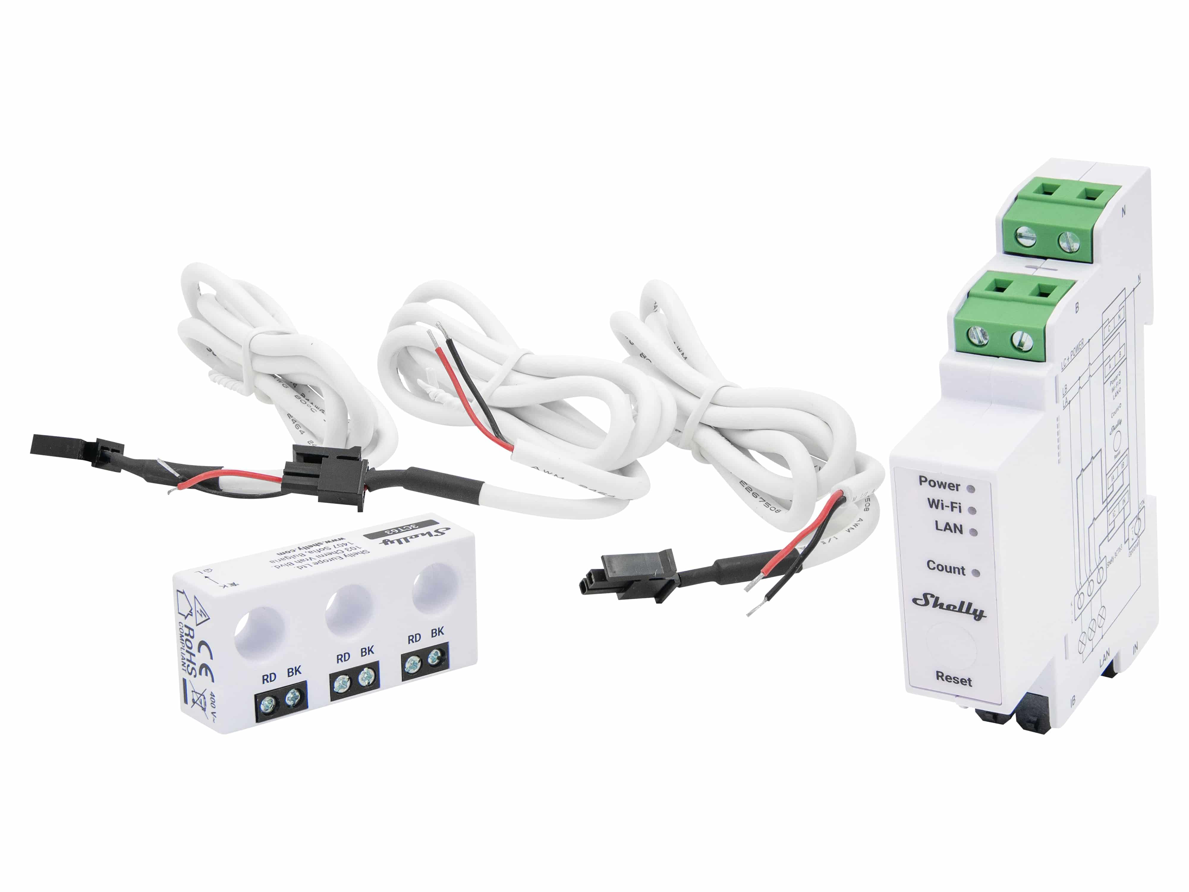 SHELLY Energiezähler Pro 3EM-3CT63, Wlan, BT, LAN SHELLY Energiezähler Pro 3EM-3CT63, Wlan, BT, LAN