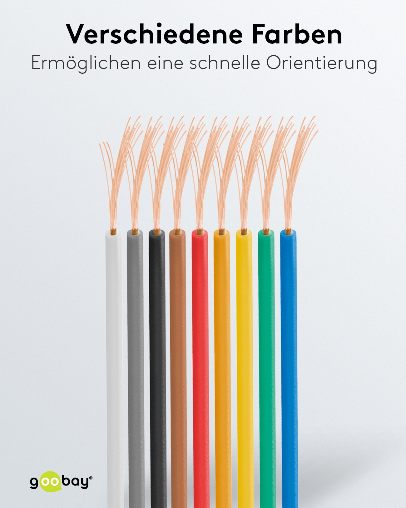 GOOBAY Kupferlitze 55044, 1x 0,14 mm², isoliert, 10 m, rot