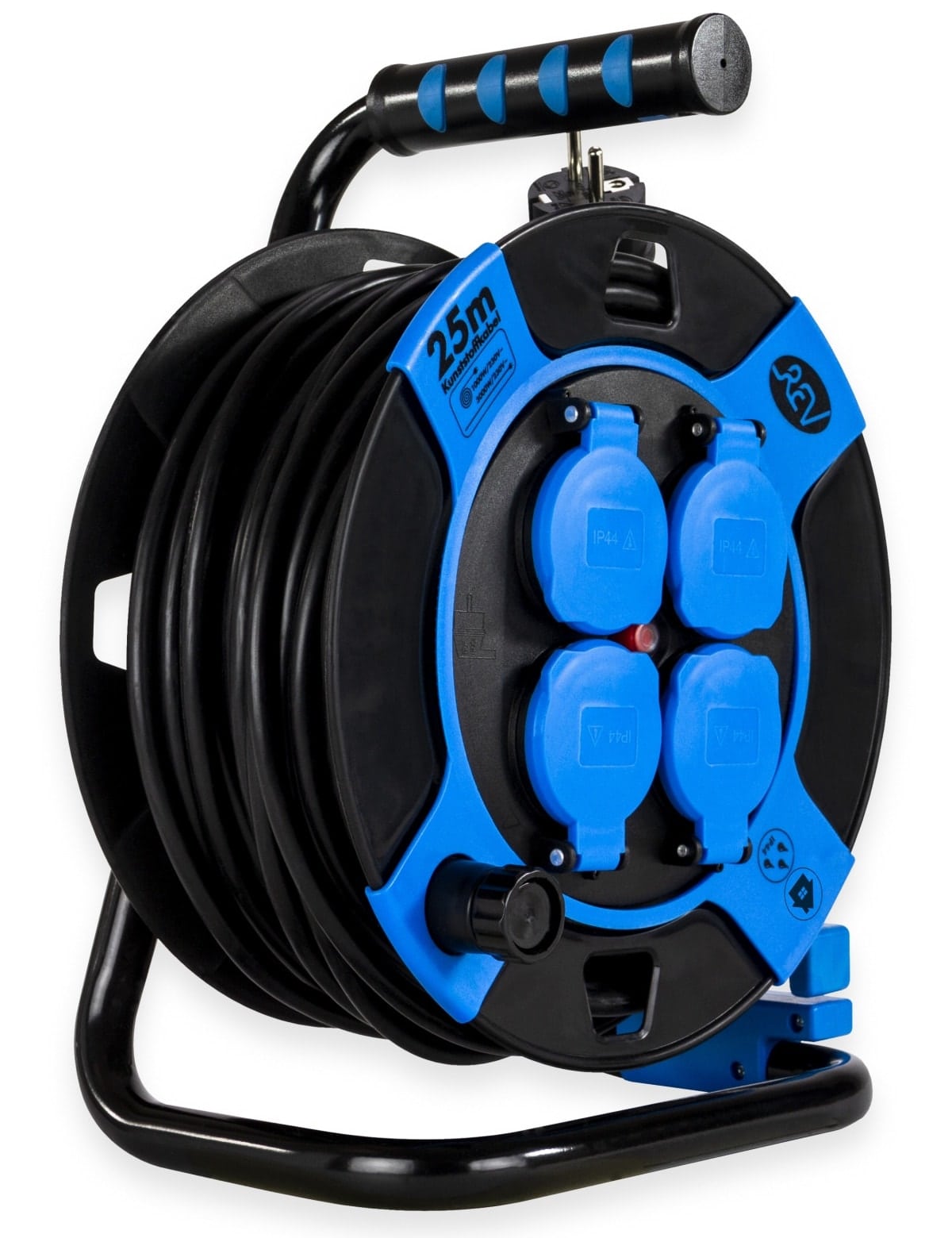 REV Kabeltrommel H05VV, 4-fach, 25 m