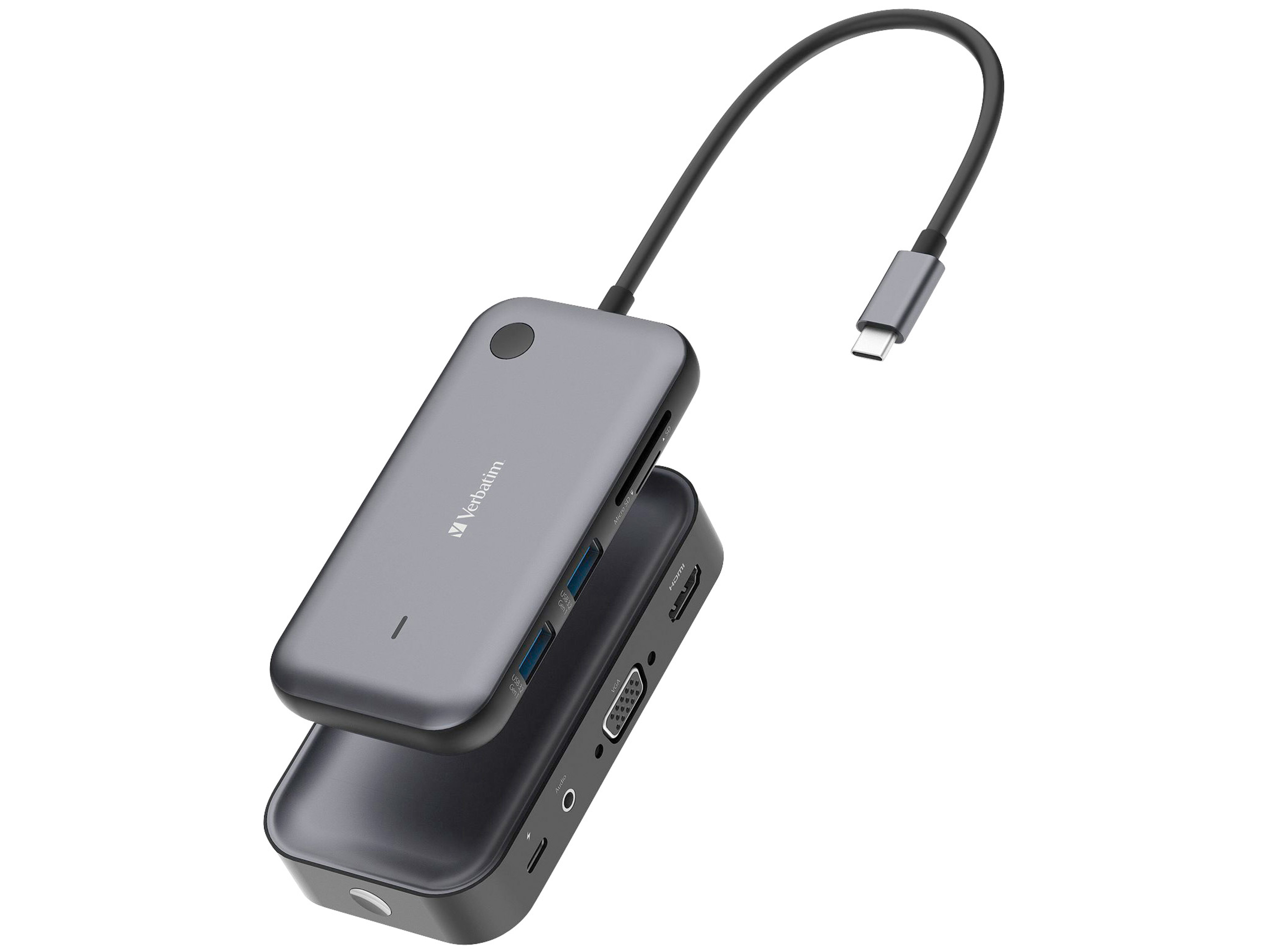 VERBATIM USB-C-Monitor-Adapter Share My Screen 1080p mit Hub WDA-01 VERBATIM USB-C-Monitor-Adapter Share My Screen 1080p mit Hub WDA-01