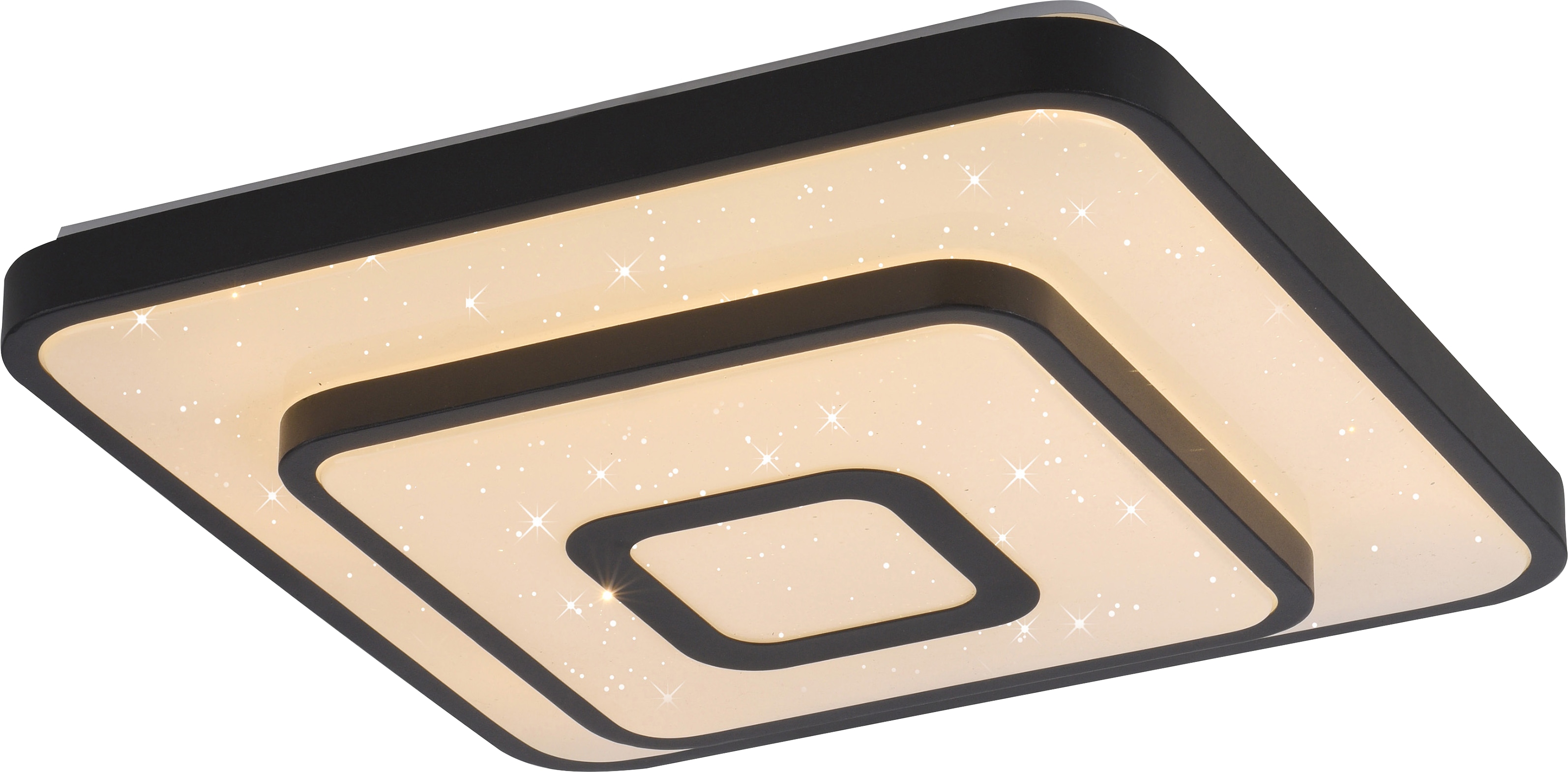 JUST LIGHT LED-Deckenleuchte 15455-18, 17W, 3000K, 1900lm, warmewiß, IP20, schwarz