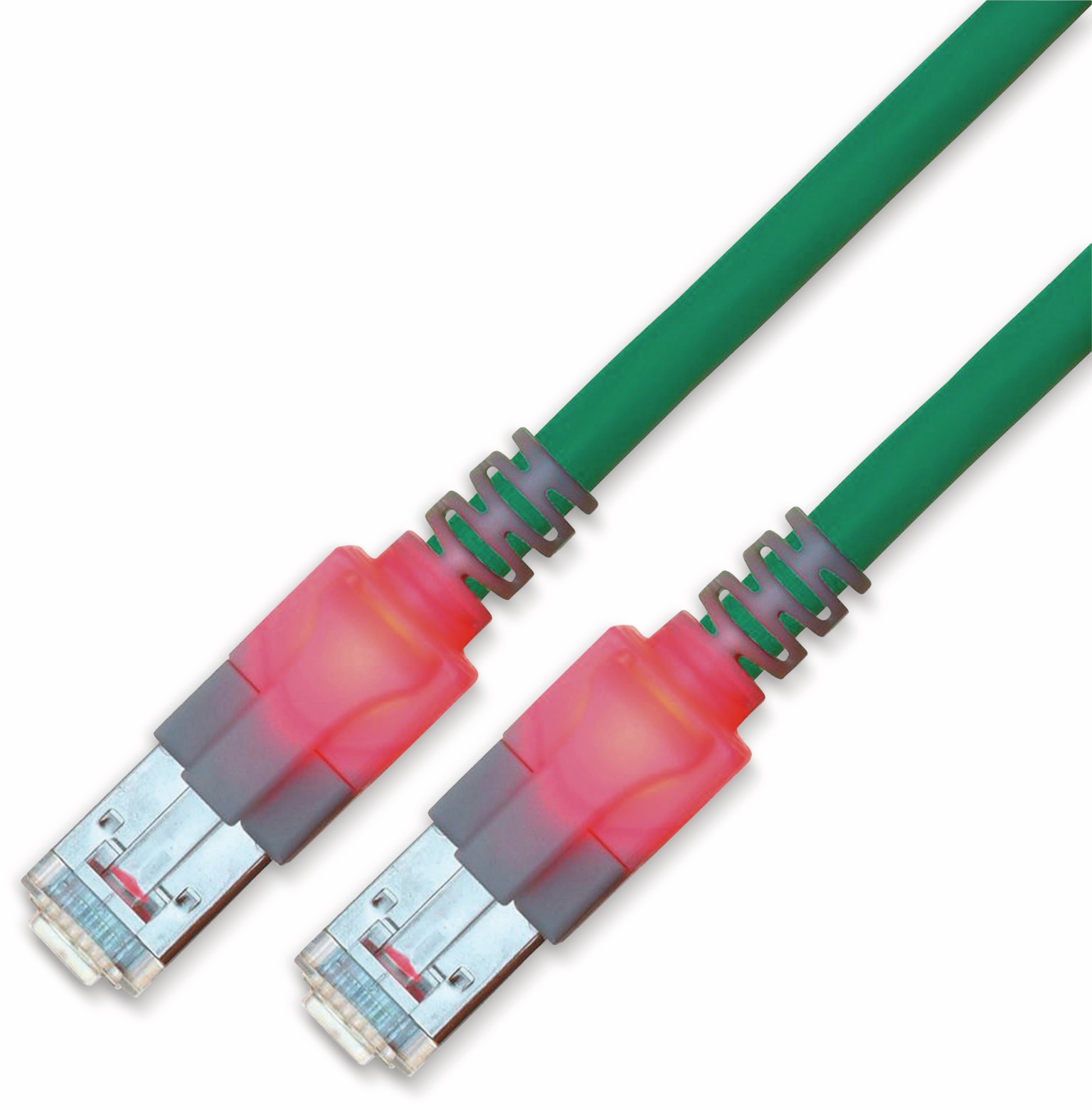 RJ45 Patchkabel SACON CAT.6, S/FTP, Lichtidentifikation, LSOH, türkis, 2,0 m