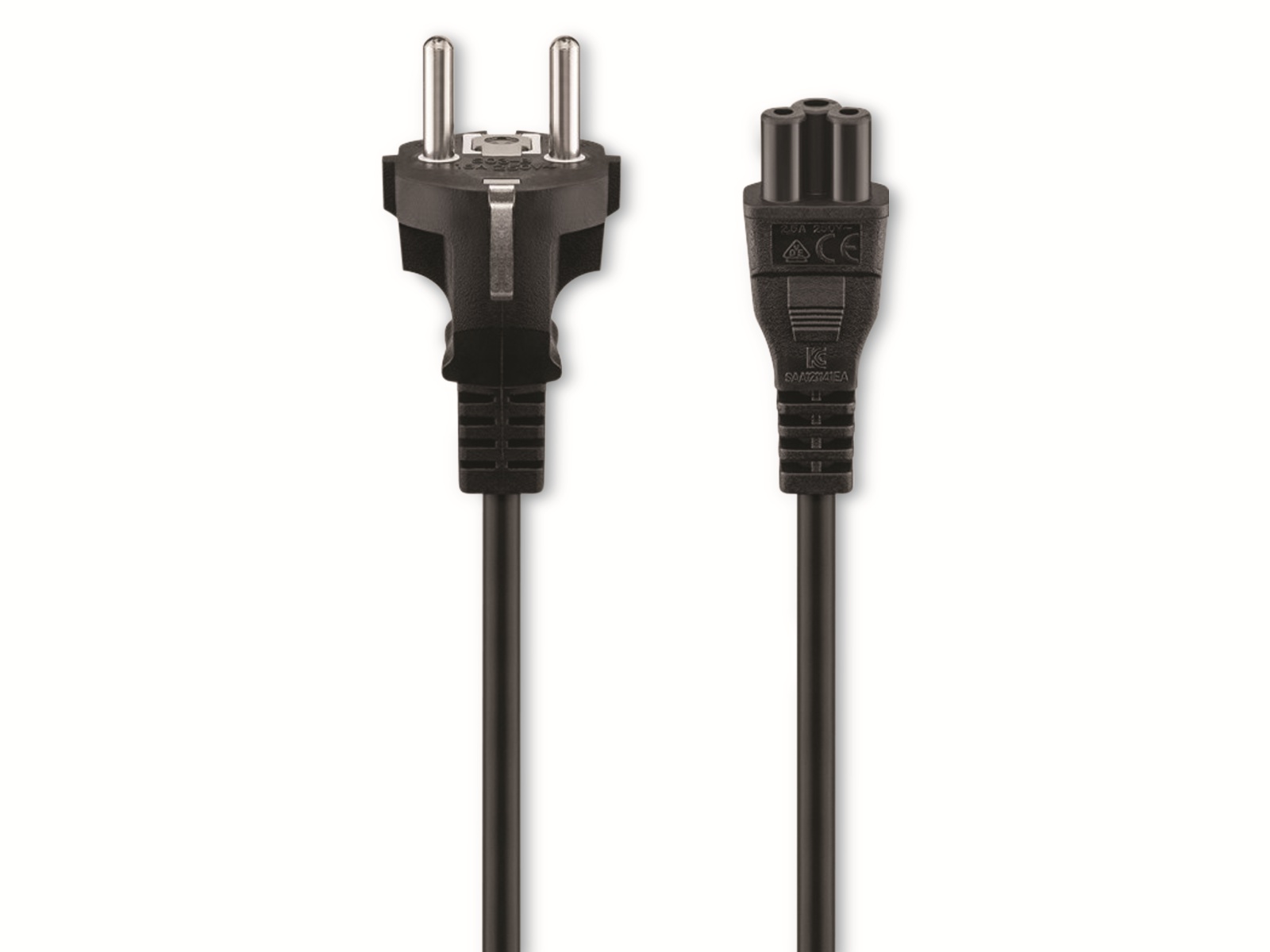 GOOBAY Netzkabel mit Kleeblattstecker NK 114 S-180, 1,8 m, schwarz