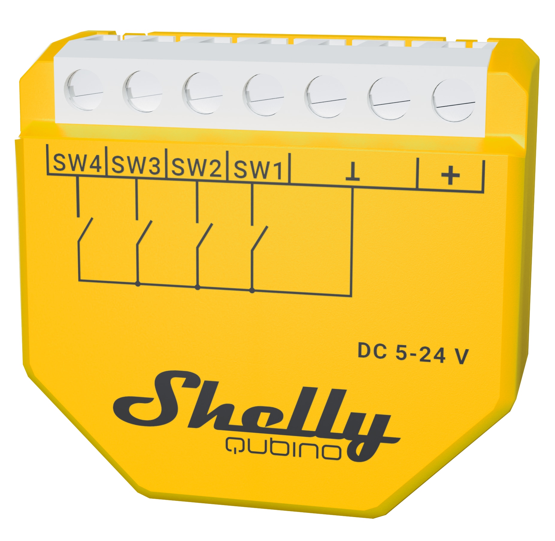 SHELLY Szenenaktivierer Wave i4 DC, Unterputz, gelb, 3 Stück