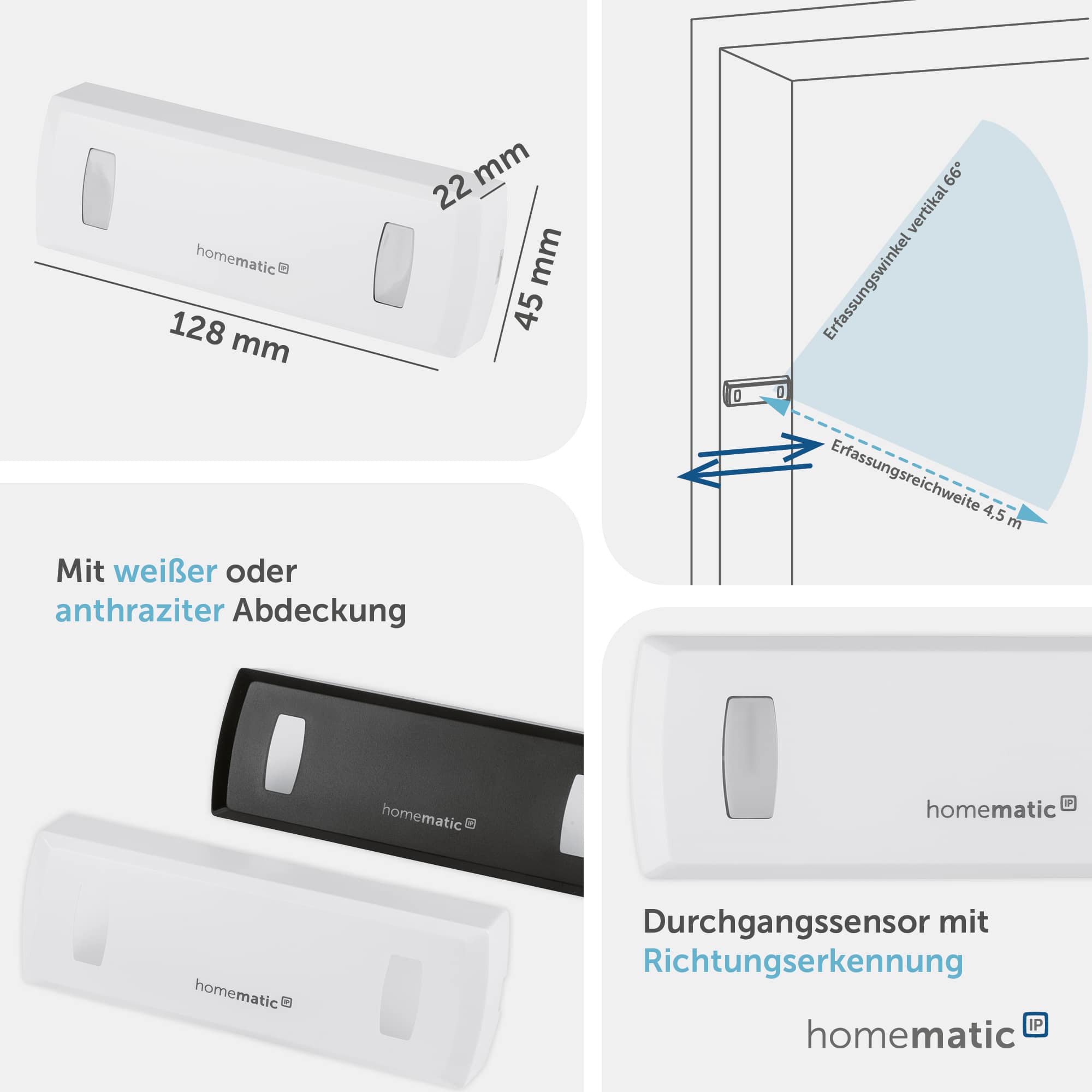 HOMEMATIC IP Smart Home 151159A0, Durchgangssensor mit Richtungserkennung HOMEMATIC IP Smart Home 151159A0, Durchgangssensor mit Richtungserkennung