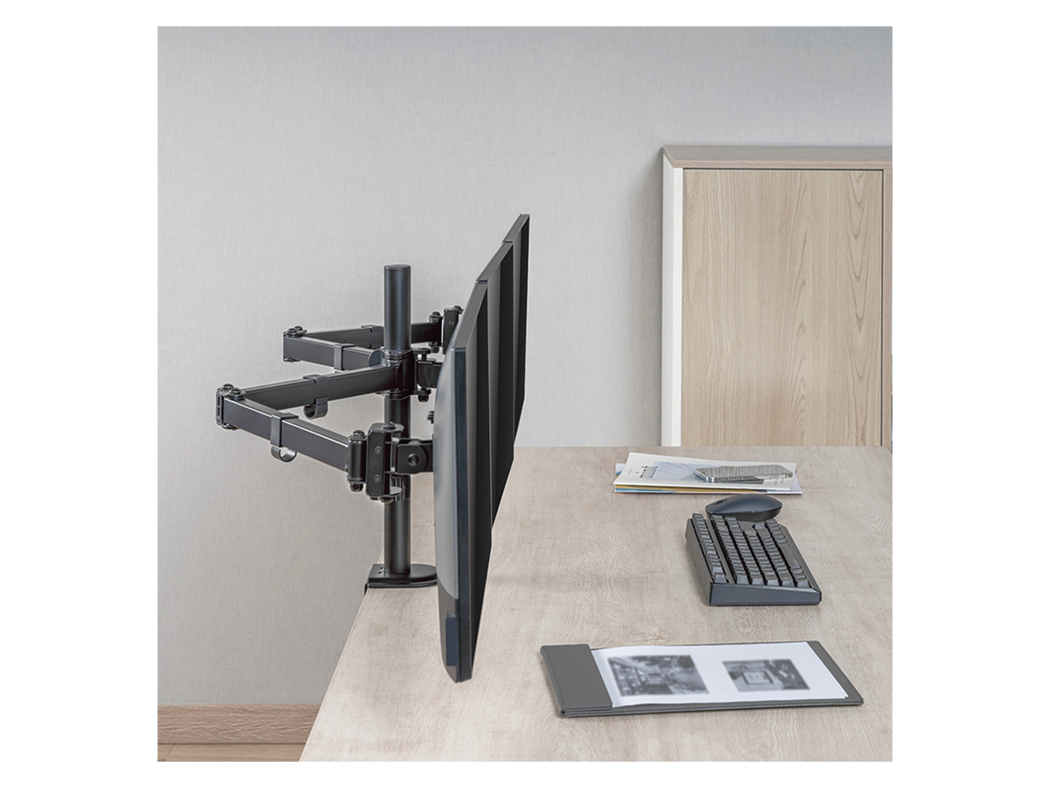 LOGILINK Monitorhalterung BP0173 3fach 17-27, Aluminium LOGILINK Monitorhalterung BP0173, 3-fach, 43,2 - 68,6 cm (17" - 27"), Aluminium