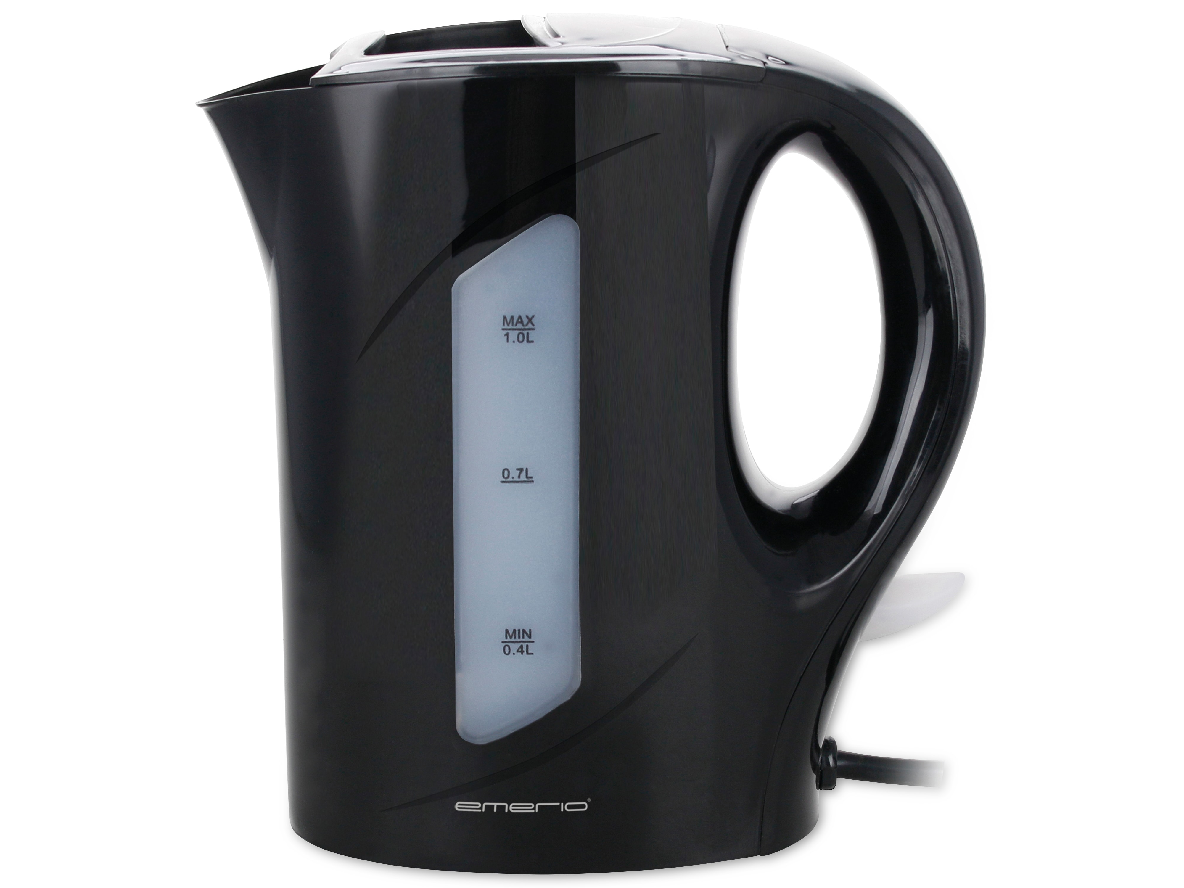 EMERIO Wasserkocher WK-121616.1, 1 L, 900 W, schwarz EMERIO Wasserkocher WK-121616.1, 1 L, 900 W, schwarz