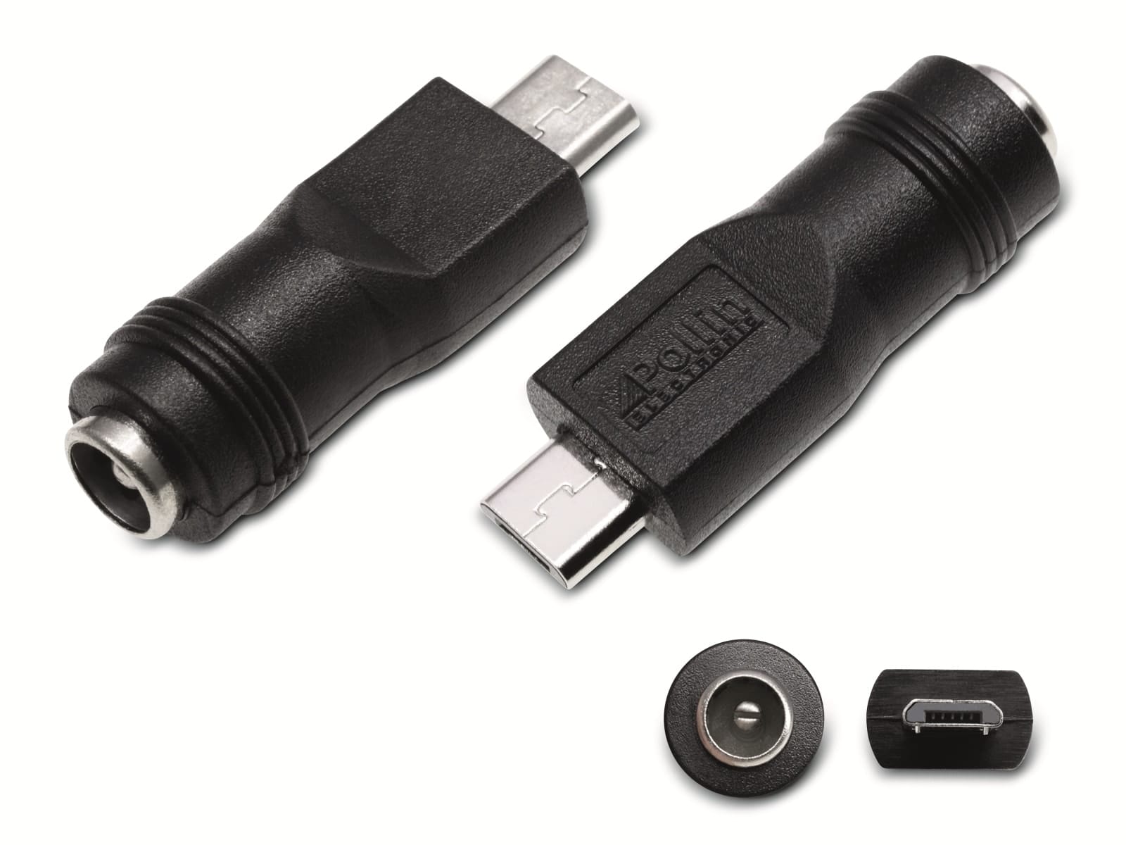 Hohlsteckeradapter, 5,5/2,1 Hohlkupplung auf Micro-USB-Stecker Hohlsteckeradapter, 5,5/2,1 Hohlkupplung auf Micro-USB-Stecker