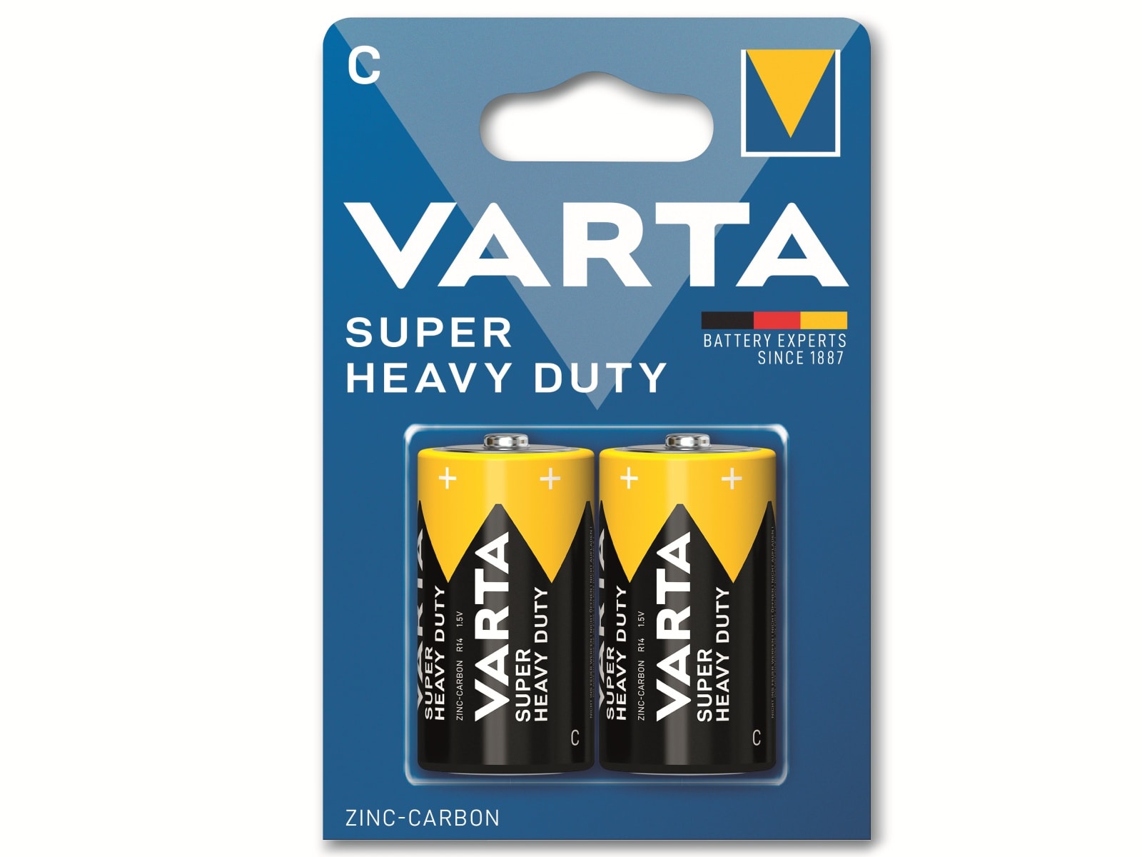 VARTA Batterie Zink-Kohle, Baby, C, R14, 1.5V, Superlife, 2 Stück VARTA Batterie Zink-Kohle, Baby, C, R14, 1.5V, Superlife, 2 Stück