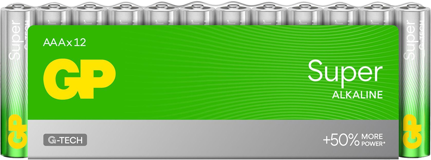 GP AAA-Batterie Alkaline Super, 1,5V, 12 Stück