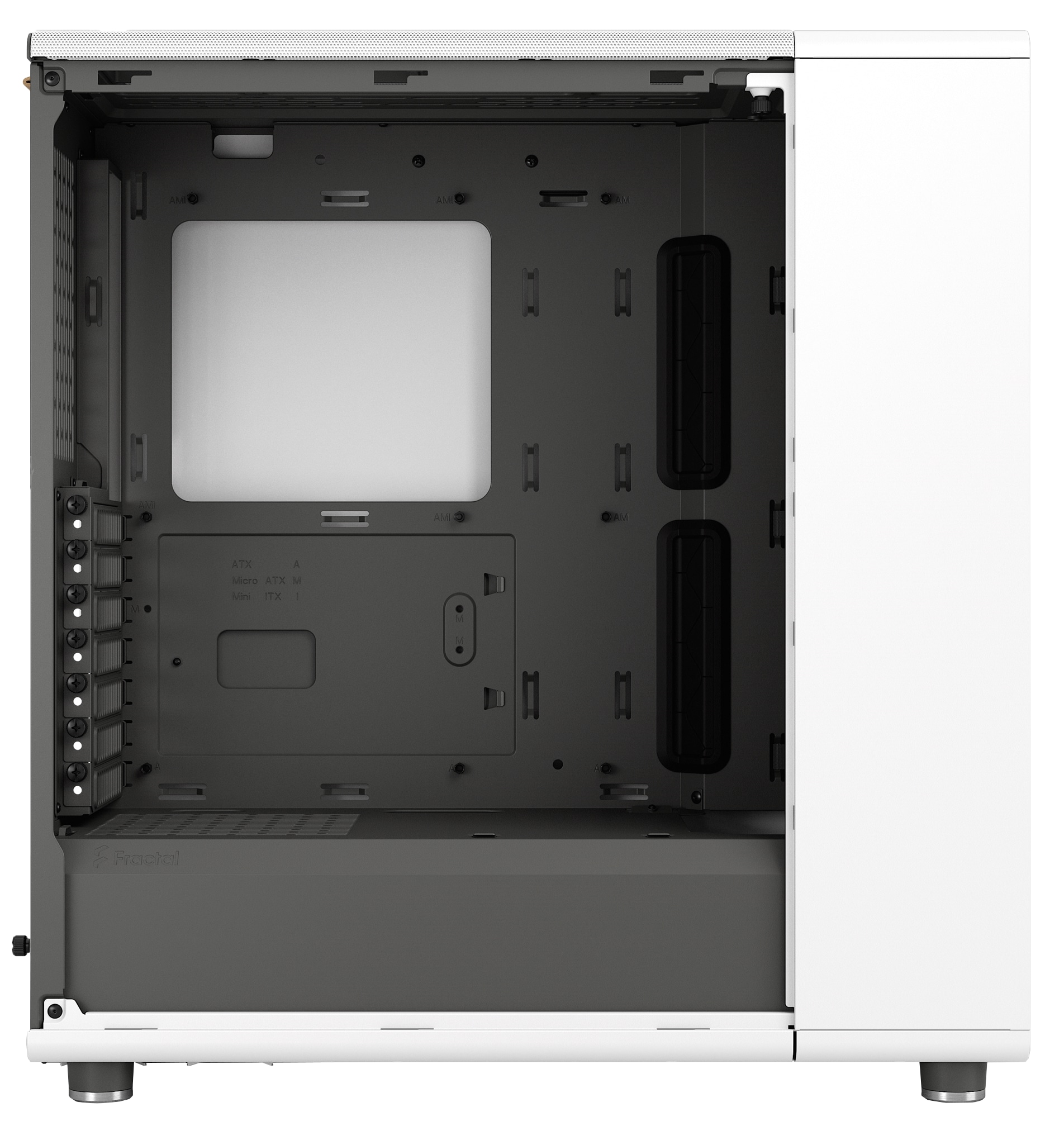 FRACTAL Midi Tower Design North Chalk weiß TG white