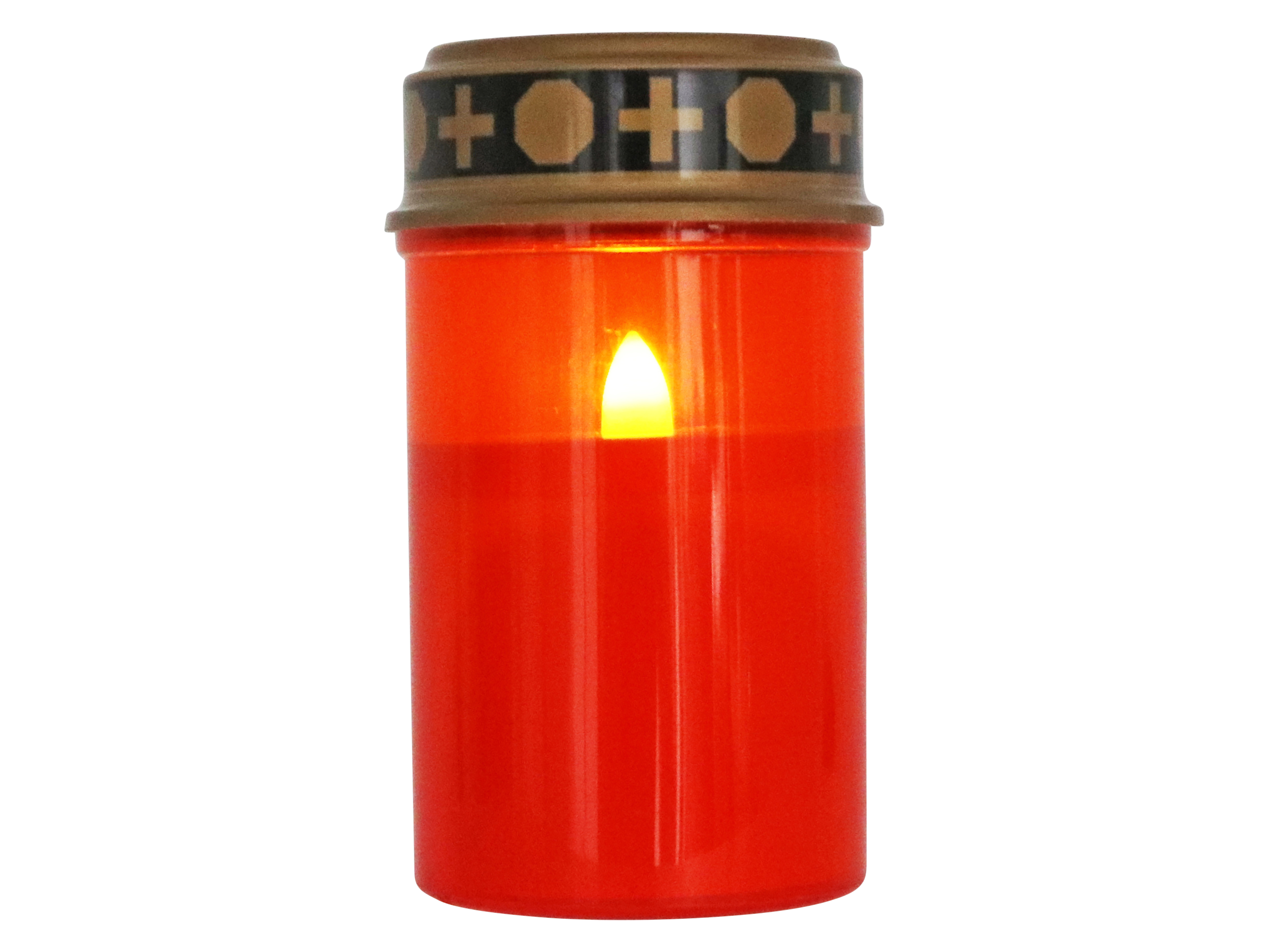 LED-Grabkerze, warmweiß, rot LED-Grabkerze, warmweiß