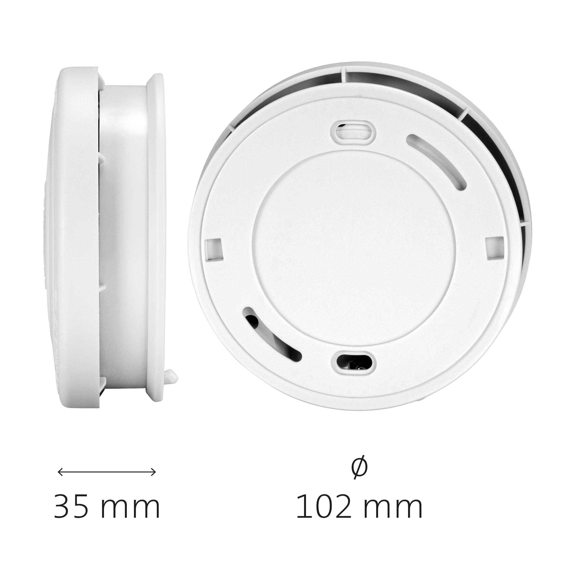 ALECTO Rauchmelder SD1010, 10-Jahres-Batterie- und Sensorlaufzeit, weiß