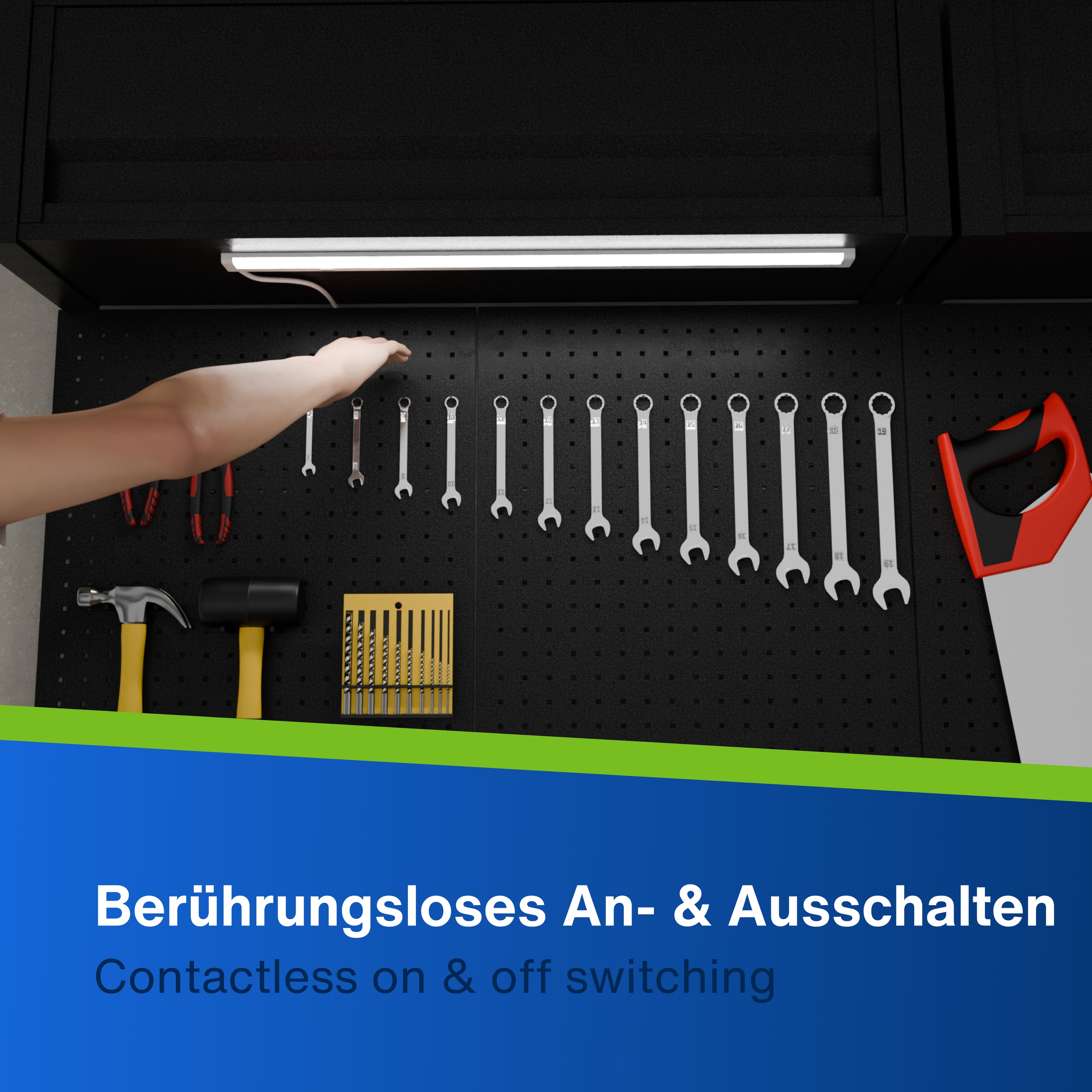 REV LED-Unterbauleuchte, 8W, 3000K, 680lm, warmweiß, IP20, 60 cm