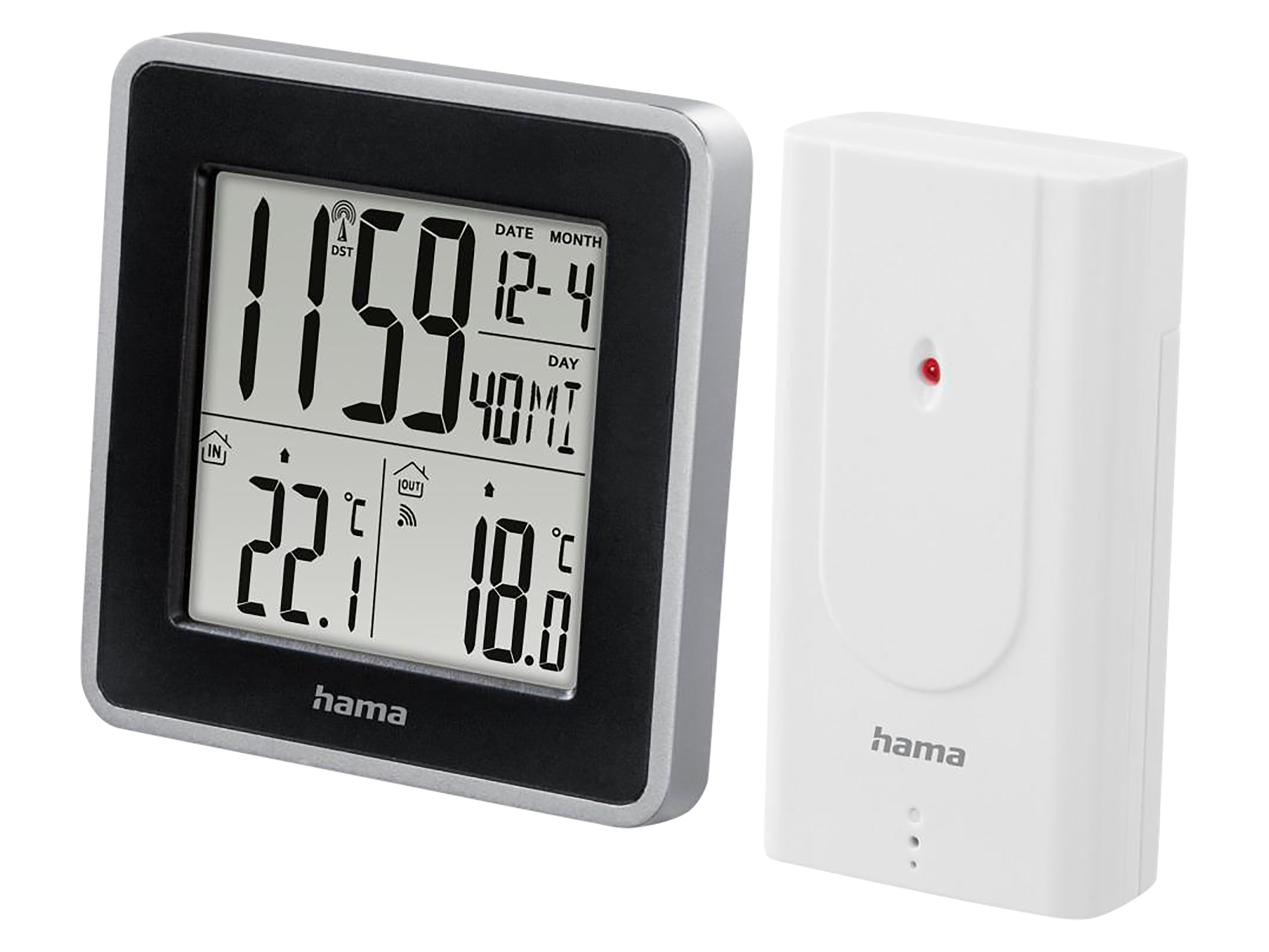 HAMA Wetterstation EWS Intro, silber/schwarz