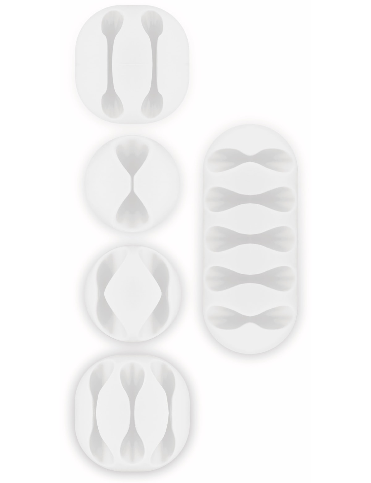 GOOBAY Kabel Management 5er-Set, weiß,