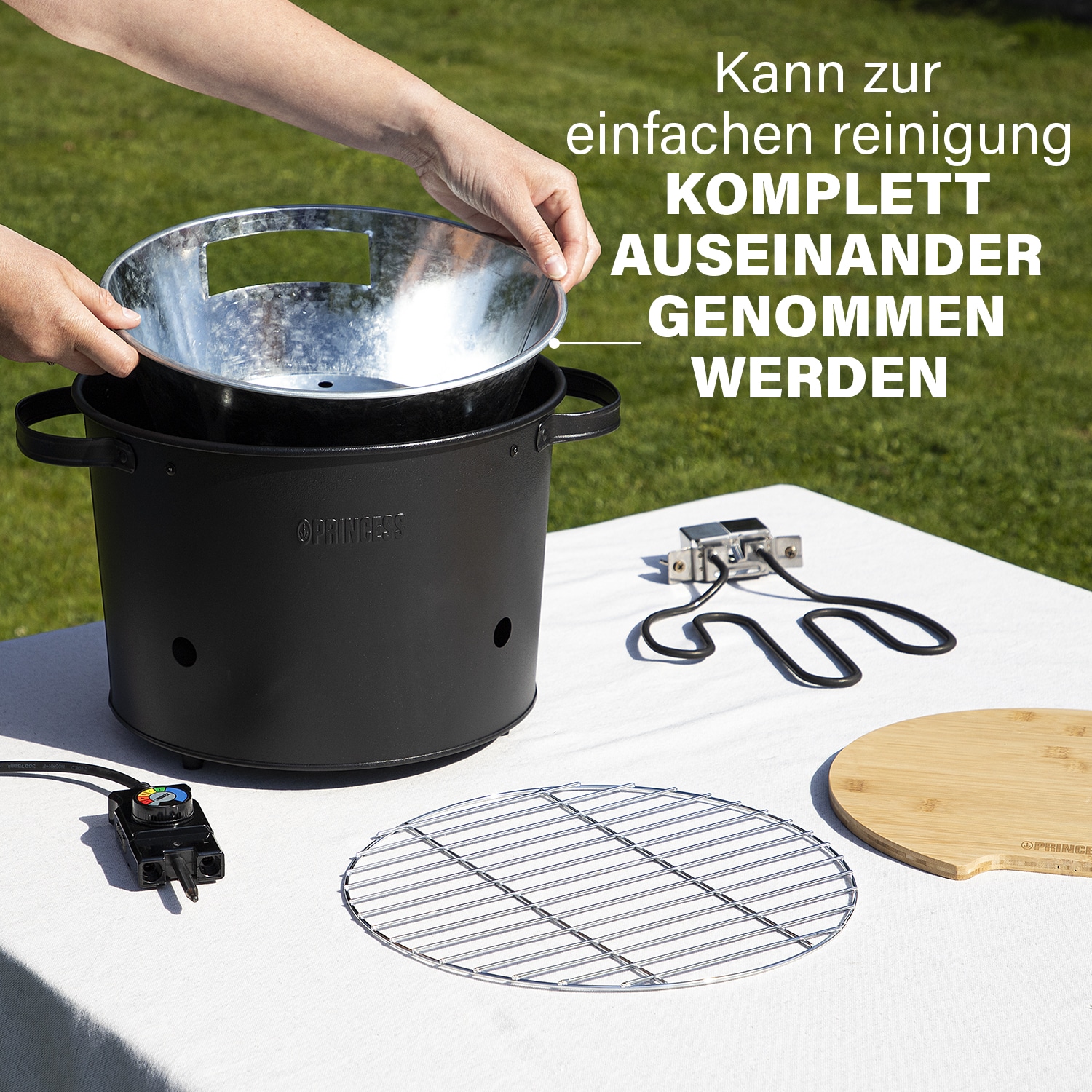 PRINCESS Elektrogrill 112240 Hybrid Grill, Ø 32 cm, 1400 W