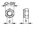 REISSER Sechskant-Sicherungsmutter, M4, DIN 985, SW7, 100 St