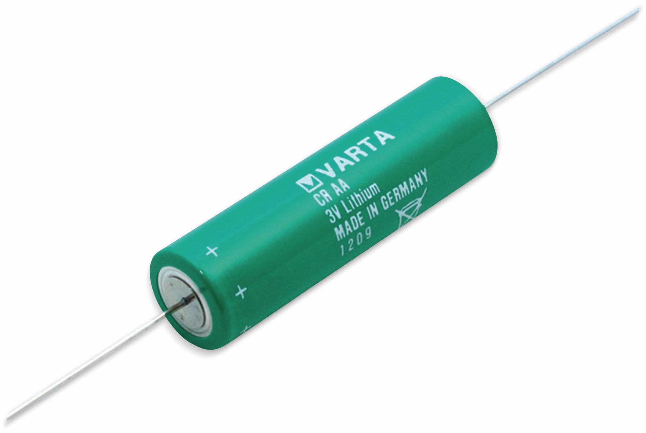 VARTA Lithium-Batterie CR AA-CD, mit Axialdraht, 3 V-, 2000 mAh VARTA Lithium-Batterie CR AA-CD, mit Axialdraht, 3 V-, 2000 mAh