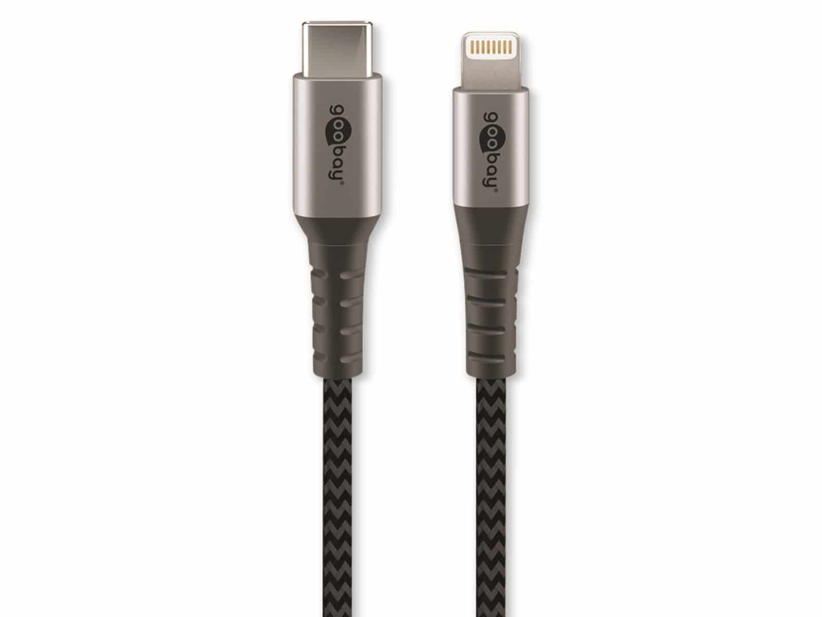 GOOBAY USB-Adapterkabel, USB-C/Lightning, Stecker/Stecker, 2,0m GOOBAY USB-Adapterkabel, USB-C/Lightning, Stecker/Stecker, 2,0m