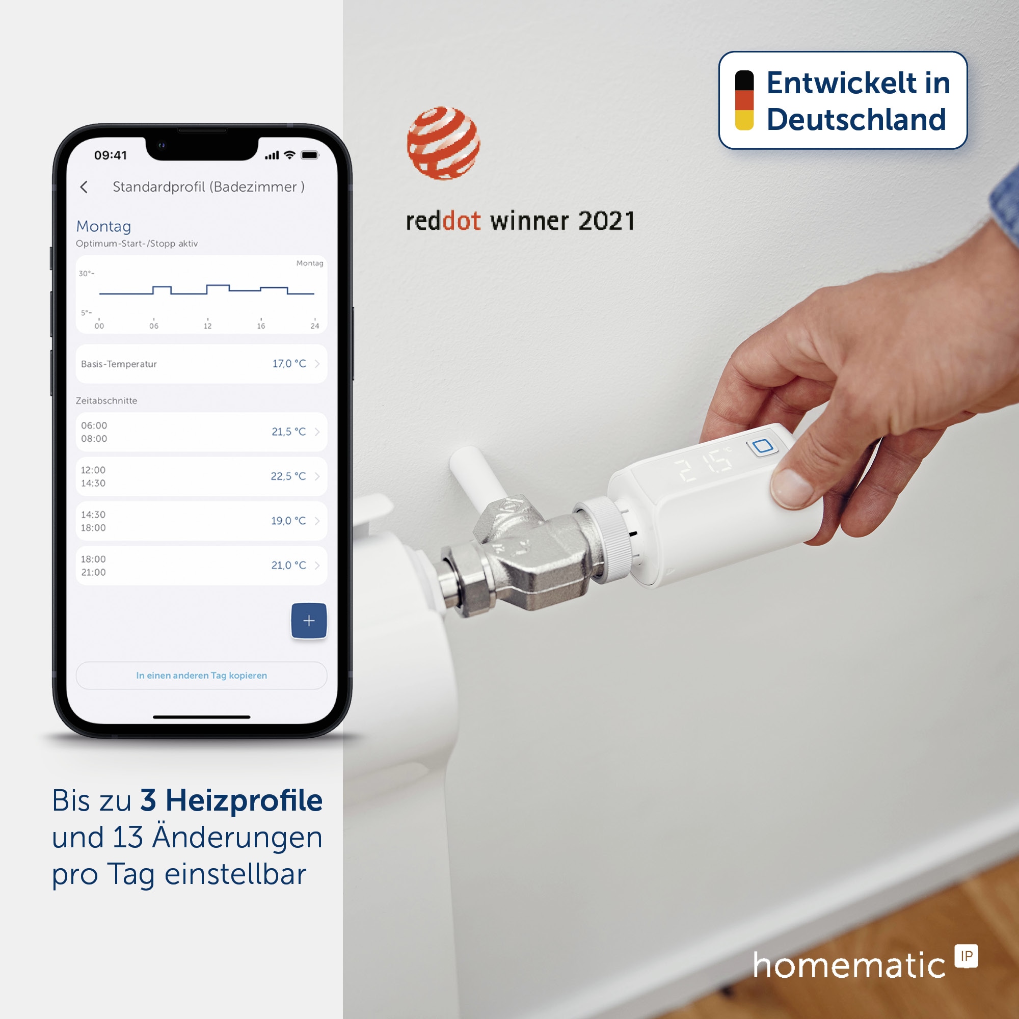 HOMEMATIC IP 155105A0, Heizkörperthermostat EVO