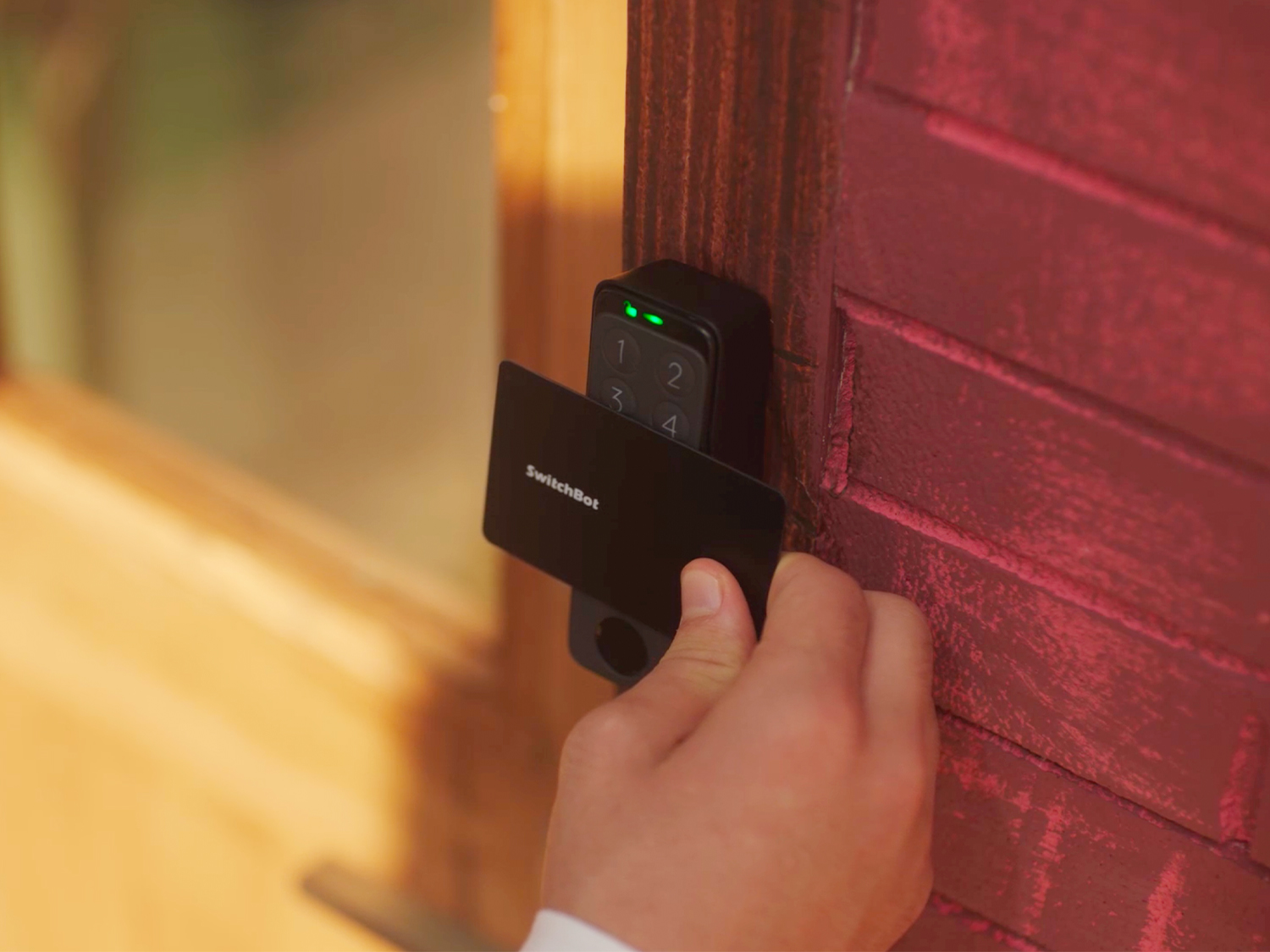 SWITCHBOT Smartes Türschloss, Touch Keypad, schwarz