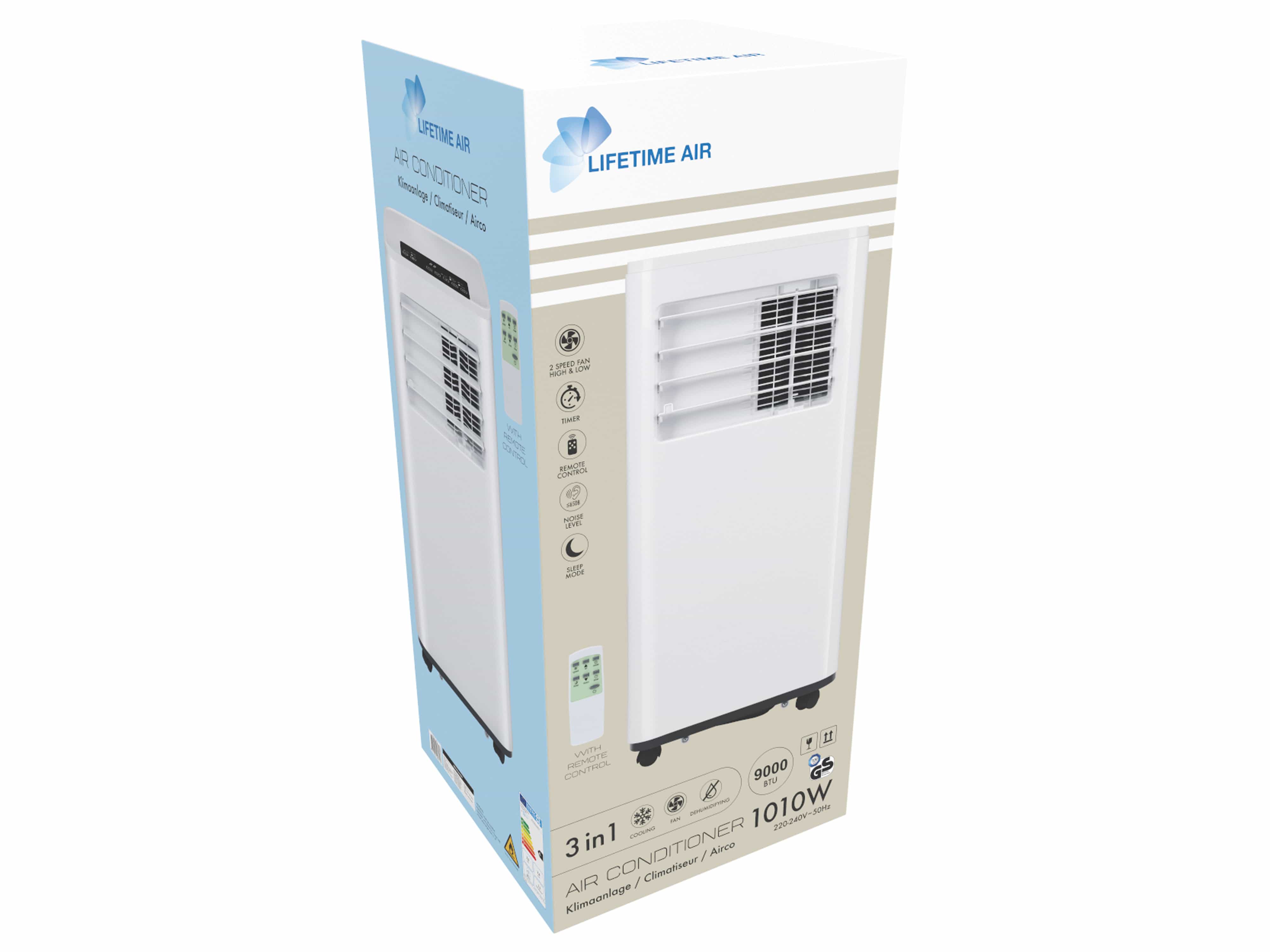 LIFETIME AIR Klimaanlage 9000BTU, 3in1, inkl. Fernbedienung & Timer